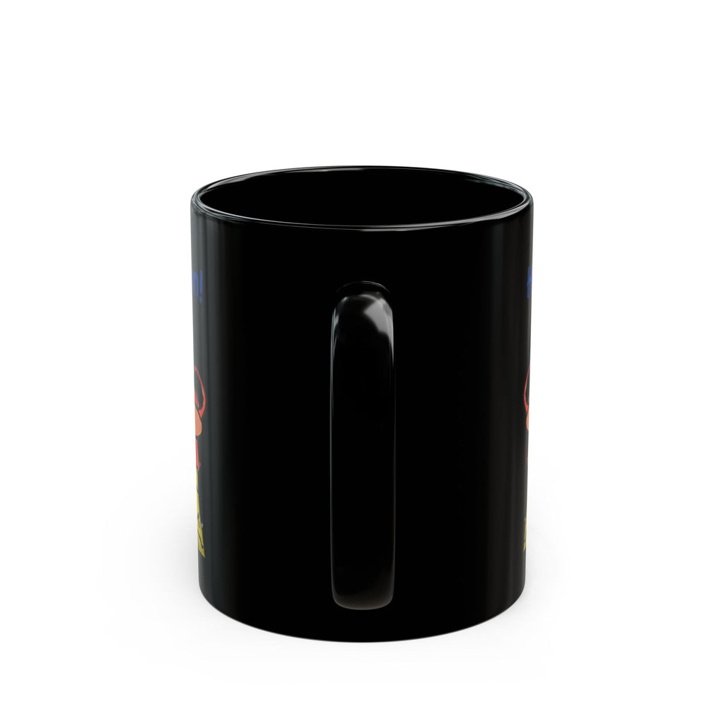 Black Ceramic Mug — fantasy puppy hot dragon Coffee Cup (11oz/15oz)