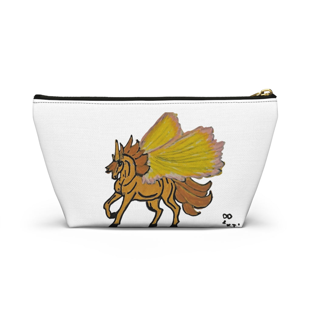 Pegasus Winged Horse Accessory Pouch – Yellow Fantasy Makeup Bag