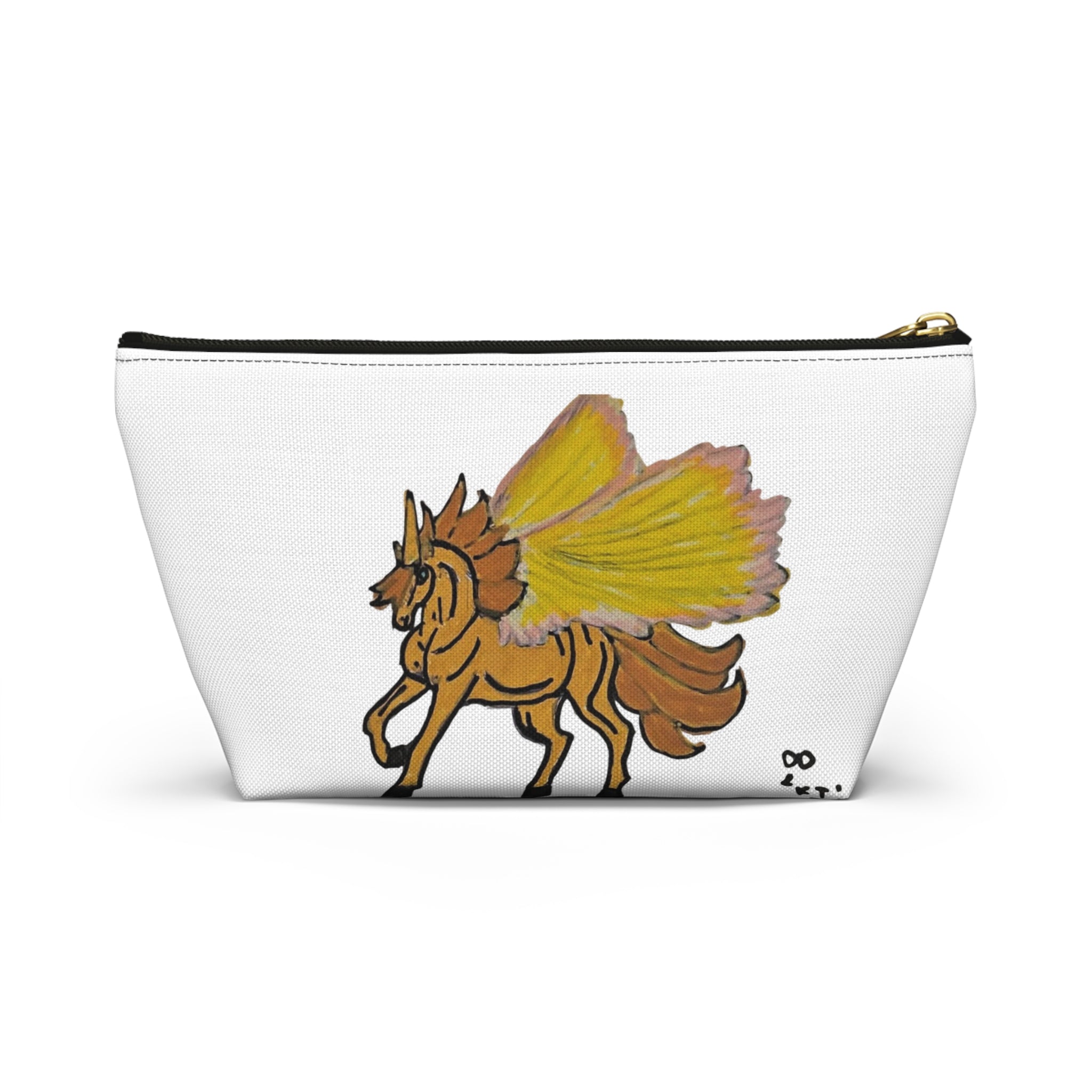 Pegasus Winged Horse Accessory Pouch – Yellow Fantasy Makeup Bag