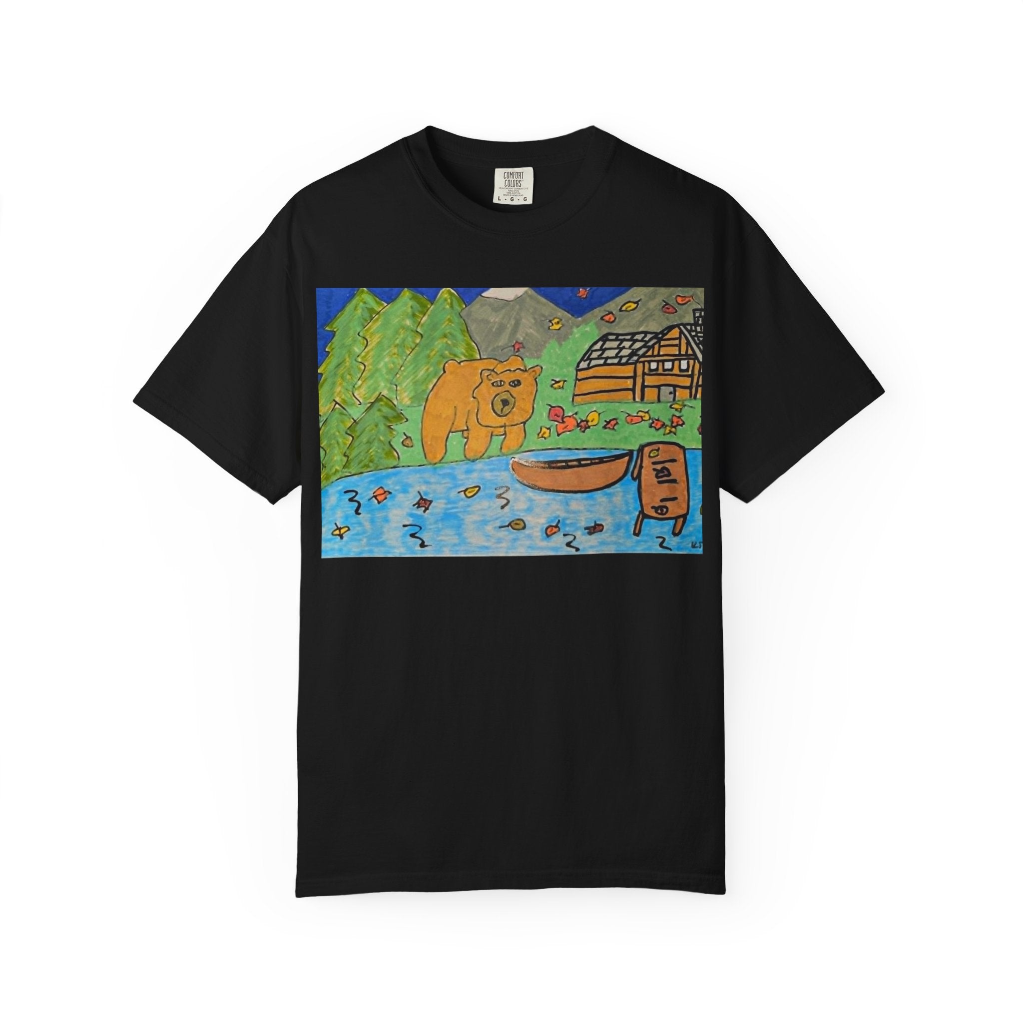 bugsy fall Cabin T-Shirt — Whimsical Nature Cartoon Tee