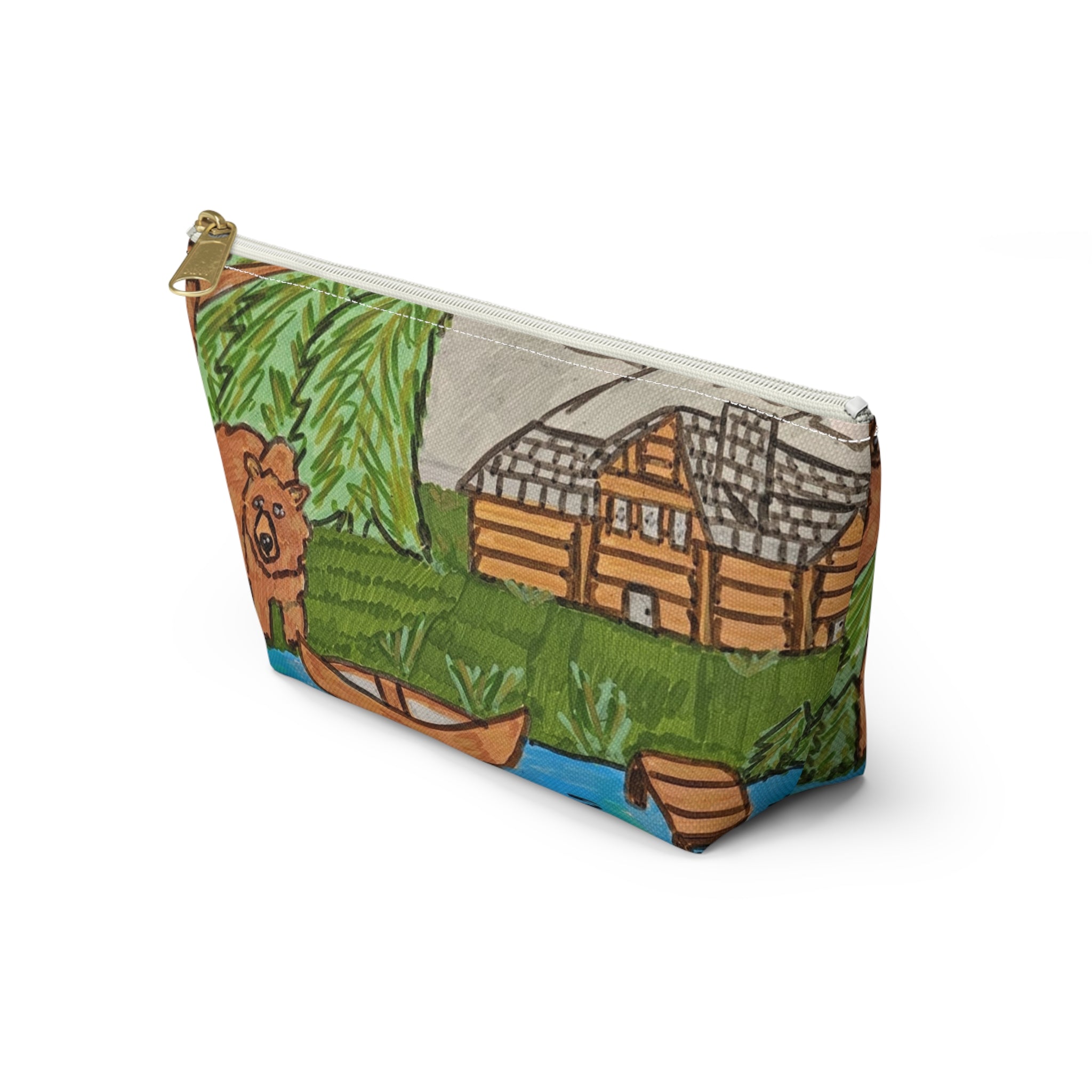 Whimsy Grr | Cabin Bear Accessory Pouch — Cozy Bear Makeup & Travel Bag