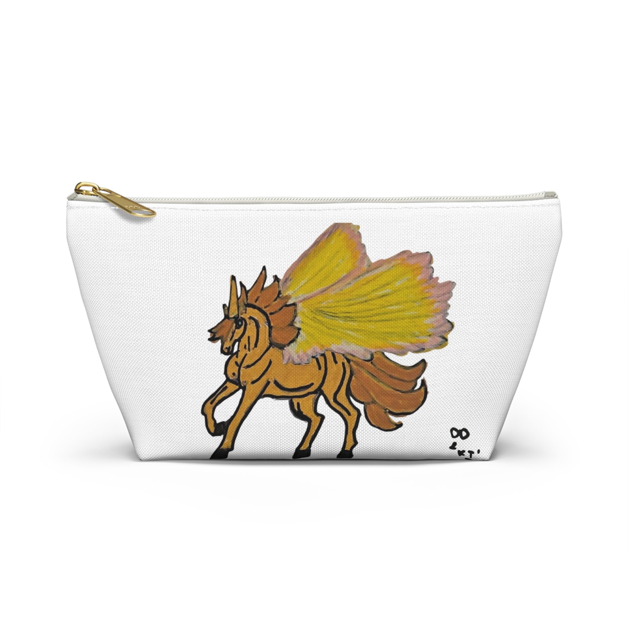 Pegasus Winged Horse Accessory Pouch – Yellow Fantasy Makeup Bag