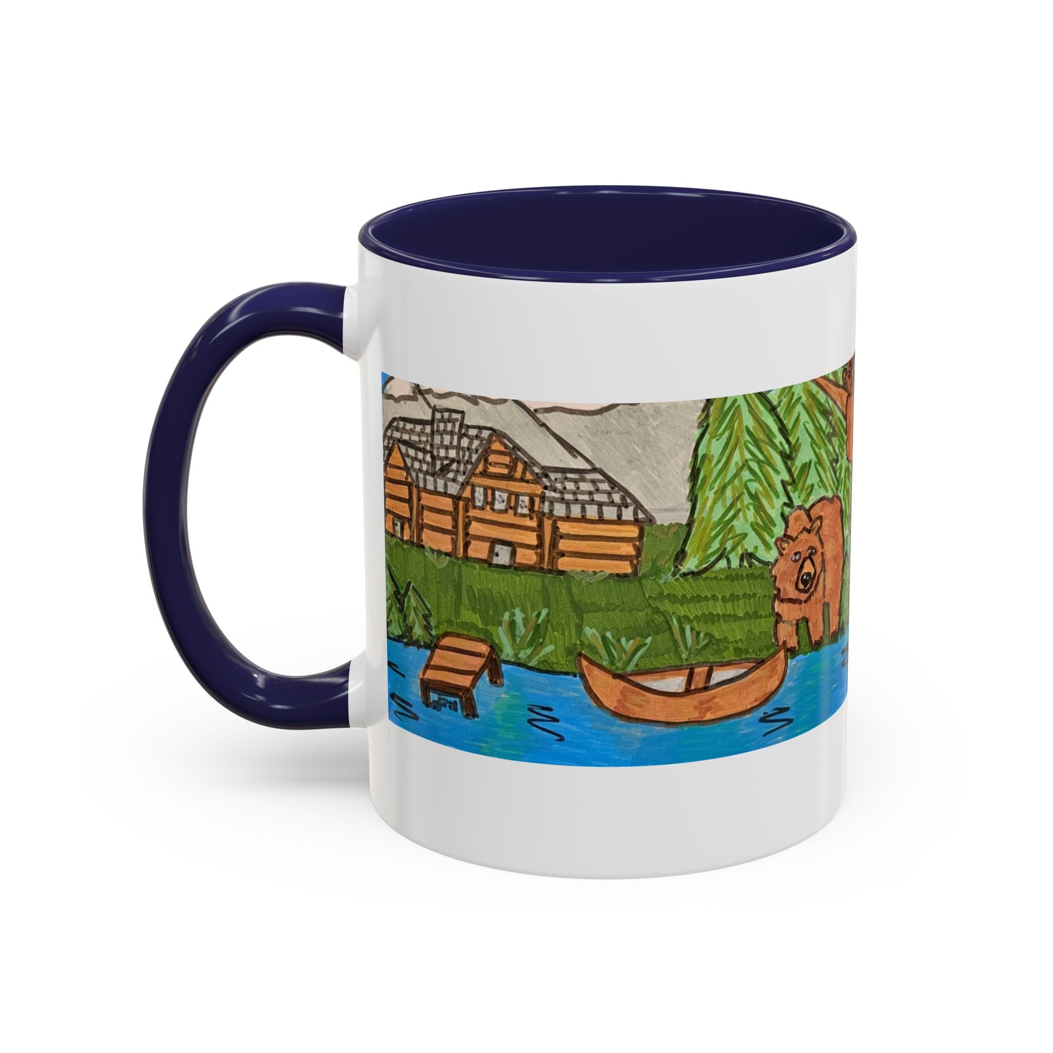 Whimsy Grr | Cabin Bear 11oz Accent Mug