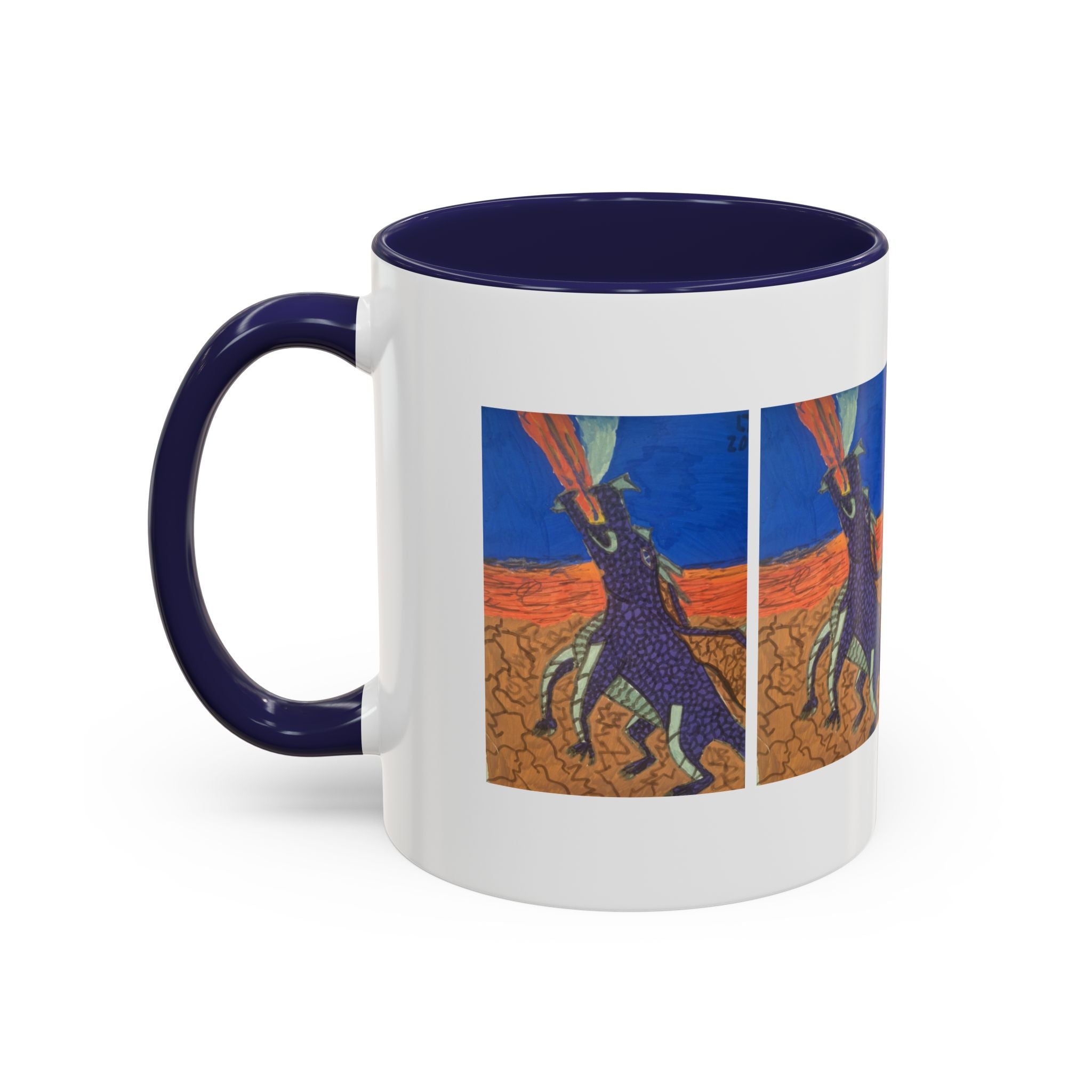 Purple Dragon 11oz Accent Mug — Color Interior Coffee Cup