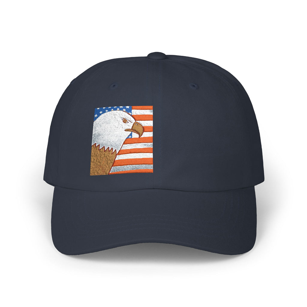 Patriotic Eagle Dad Cap — American Flag Embroidered Baseball Hat