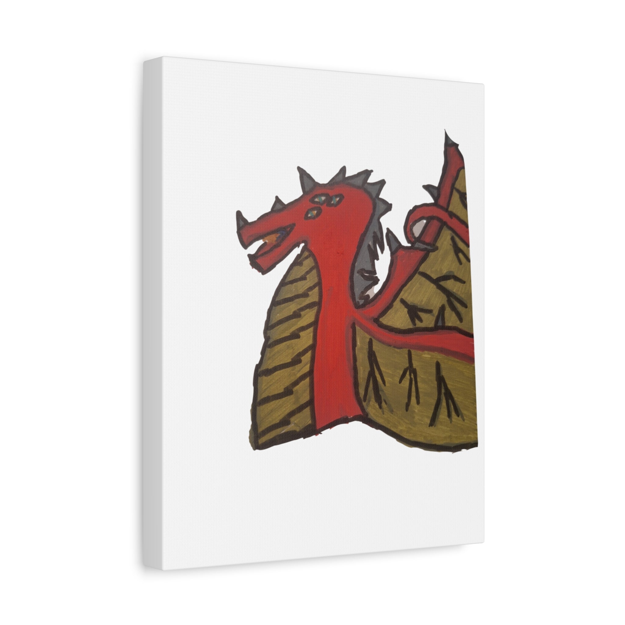 Fantasy Puppy Matte Canvas Art — Whimsical Dog Illustration Wall Decor, Stretched