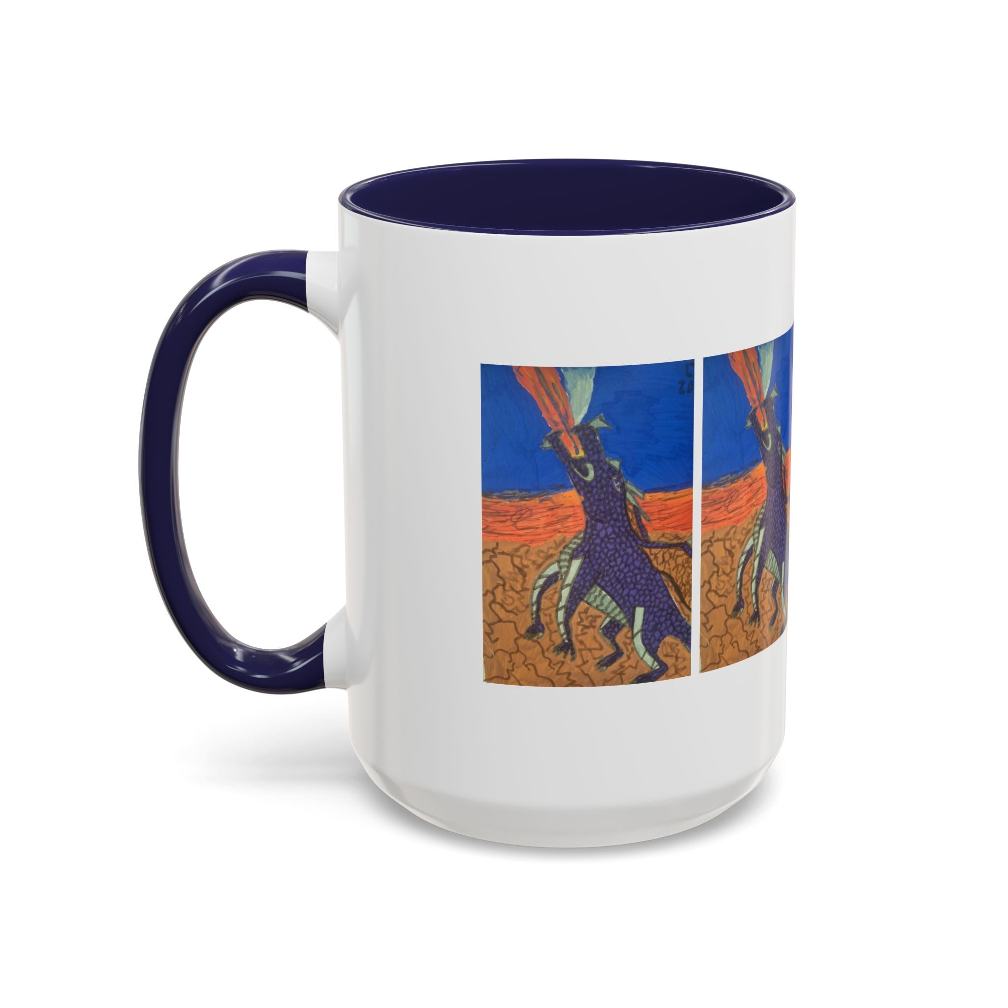 Purple Dragon 11oz Accent Mug — Color Interior Coffee Cup