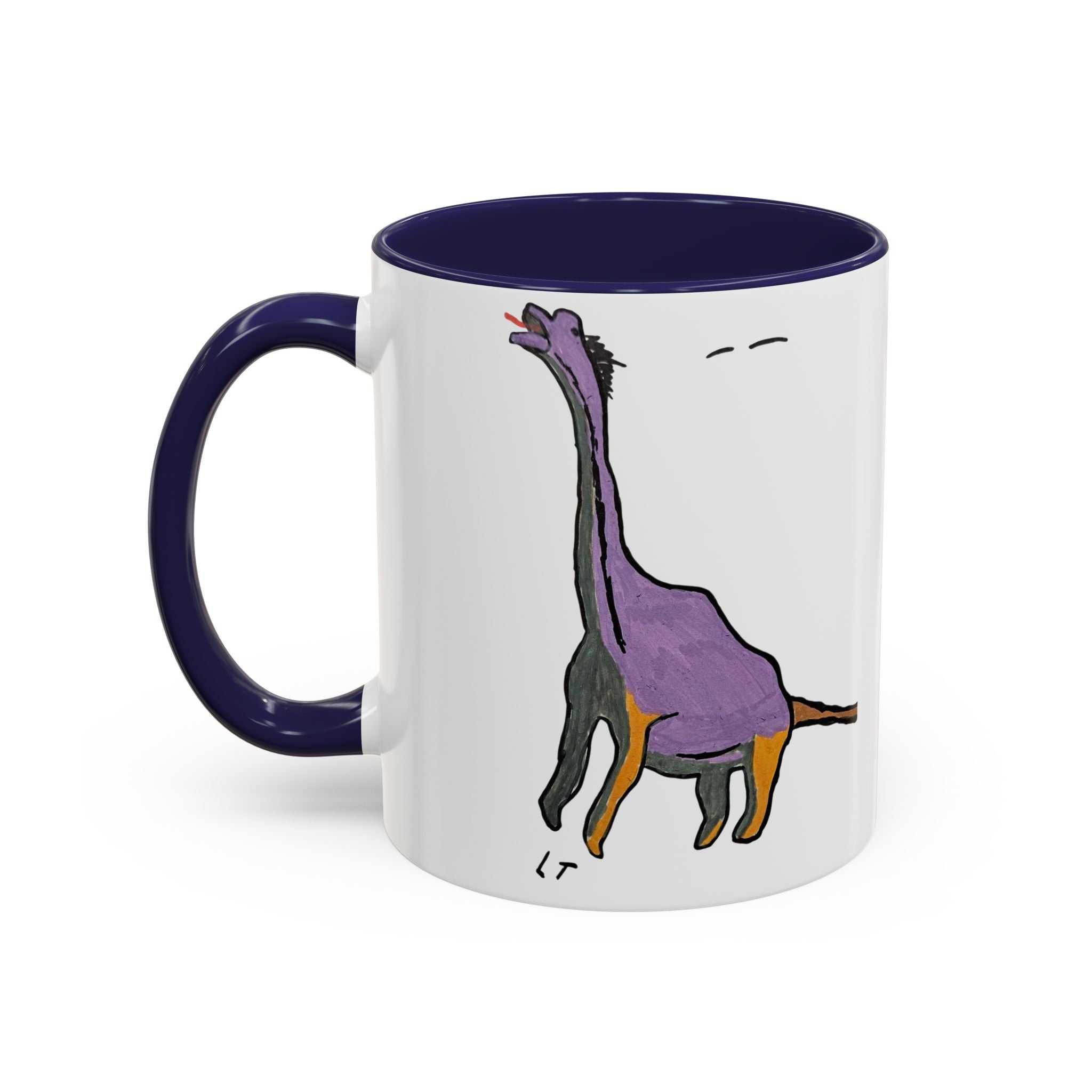 Brachy the Brachiosaurus Accent Mug (11oz & 15oz) — Whimsical Dino Coffee Mug