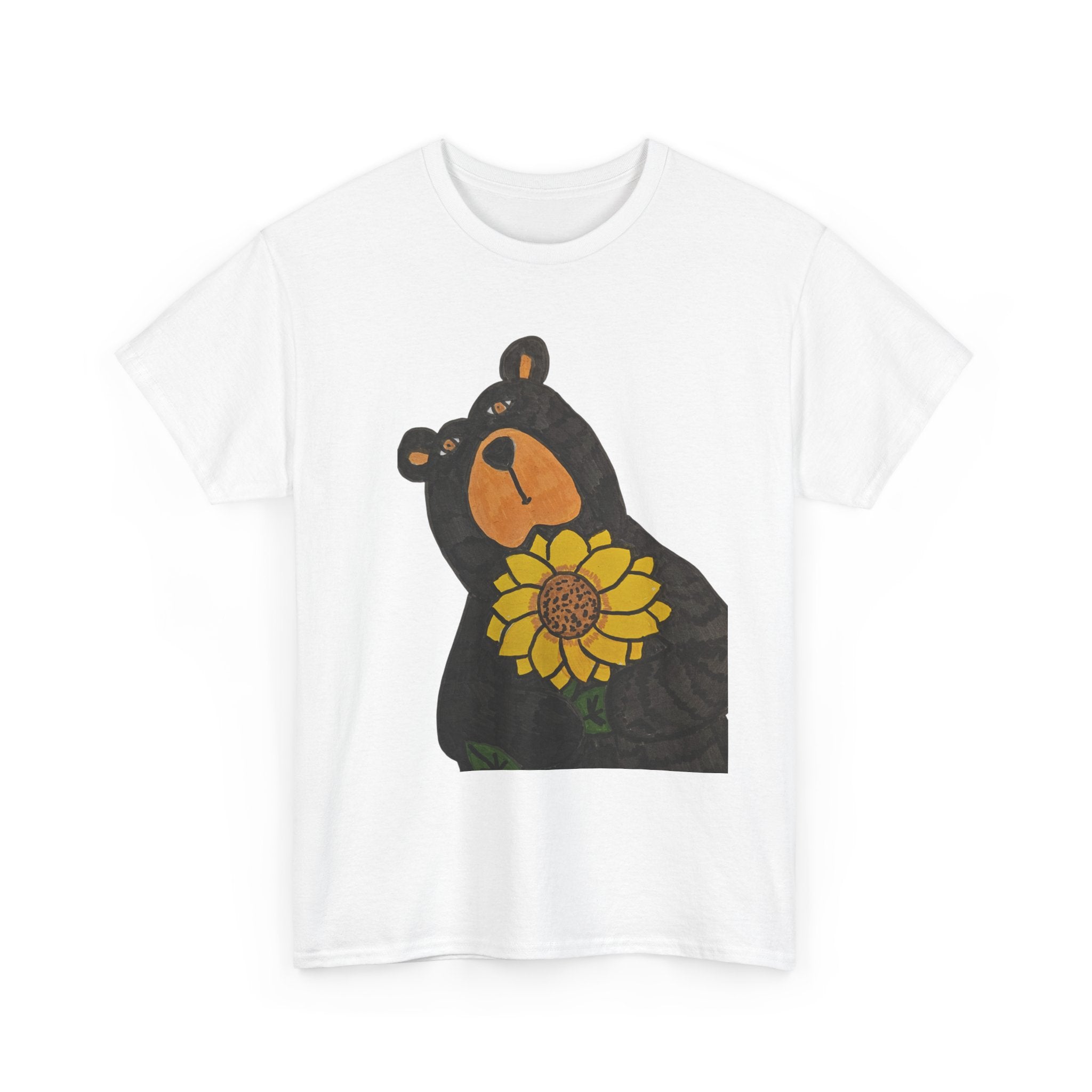 Whimsy Grr Sunflower Unisex Heavy Cotton Tee
