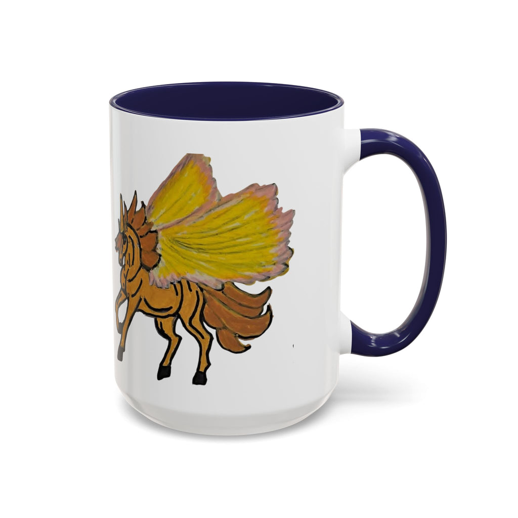 Golden Pegasus Coffee Mug — Mythical Winged Horse Accent Mug