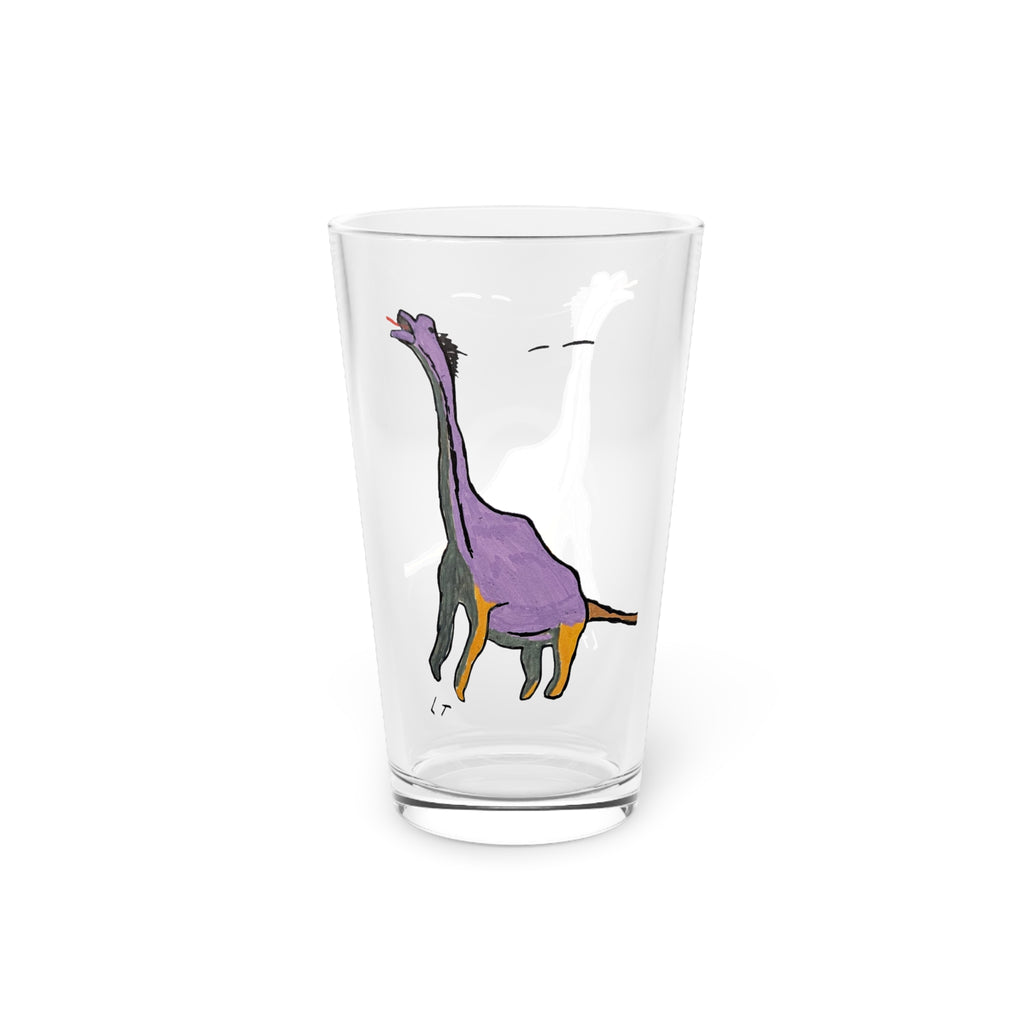 Brachy the Brachiosaurus Pint Glass, 16oz — Whimsical Dino Beer Glass