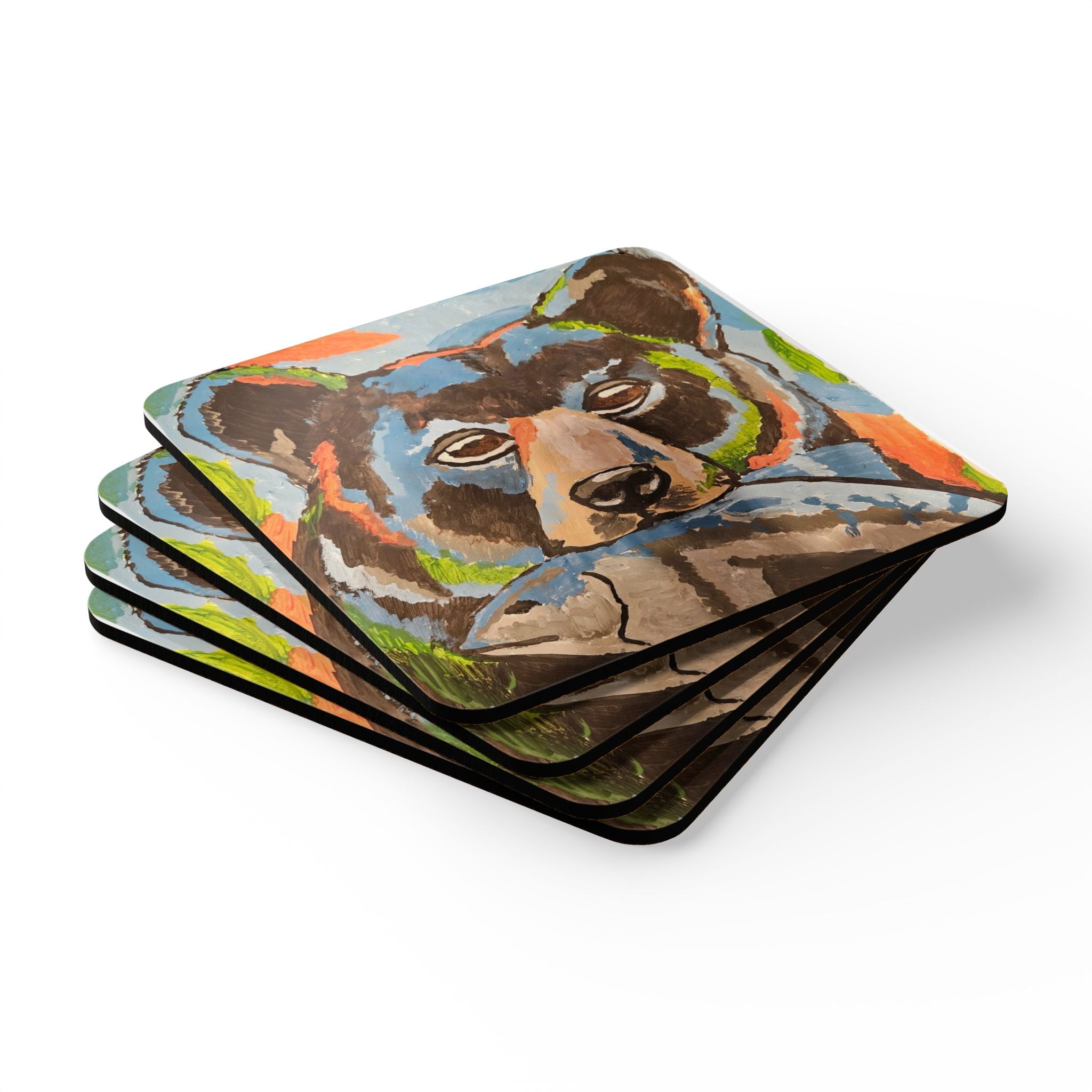 whimsy grr Corkwood Coaster Set