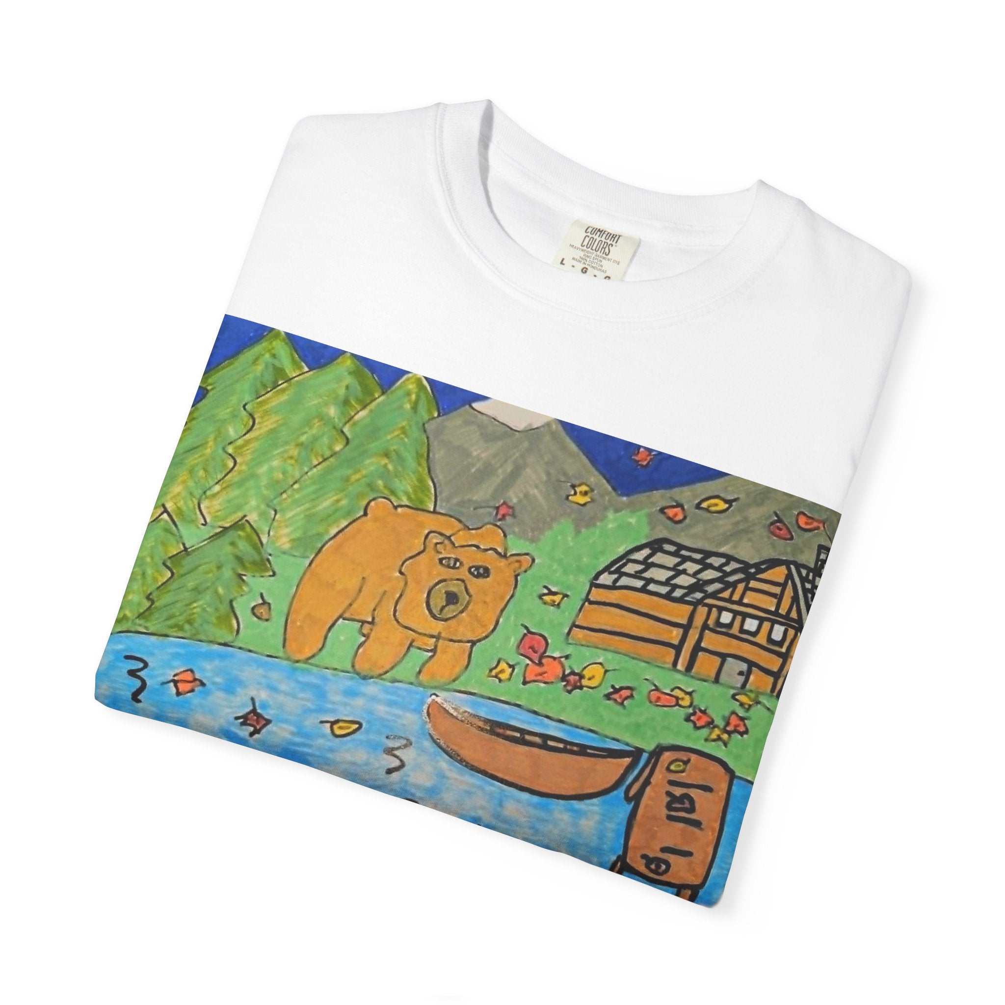 bugsy fall Cabin T-Shirt — Whimsical Nature Cartoon Tee