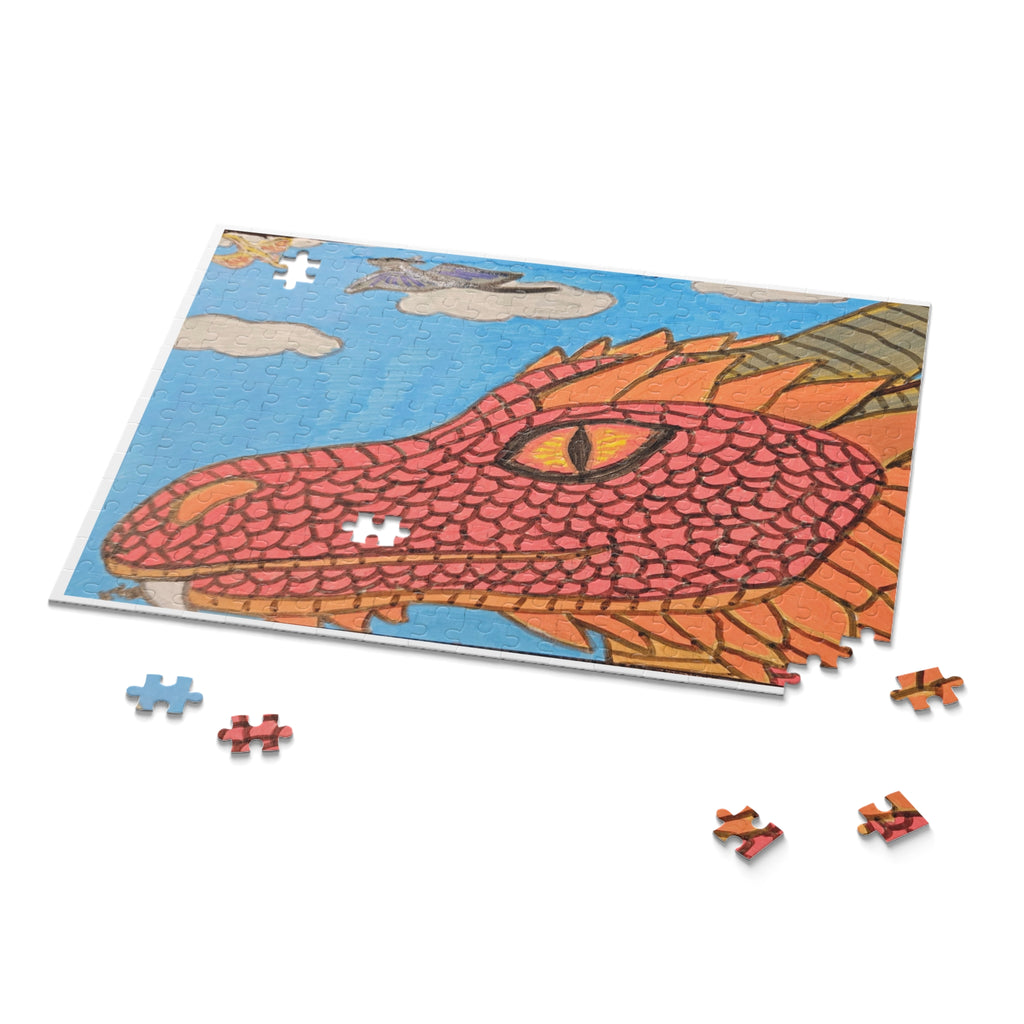 Dragon Sky Jigsaw Puzzle – Colorful Fantasy Art Puzzle (120/252/500 pcs)