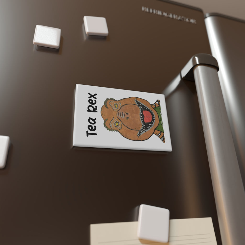 Dino Roar Button Magnet, Rectangle