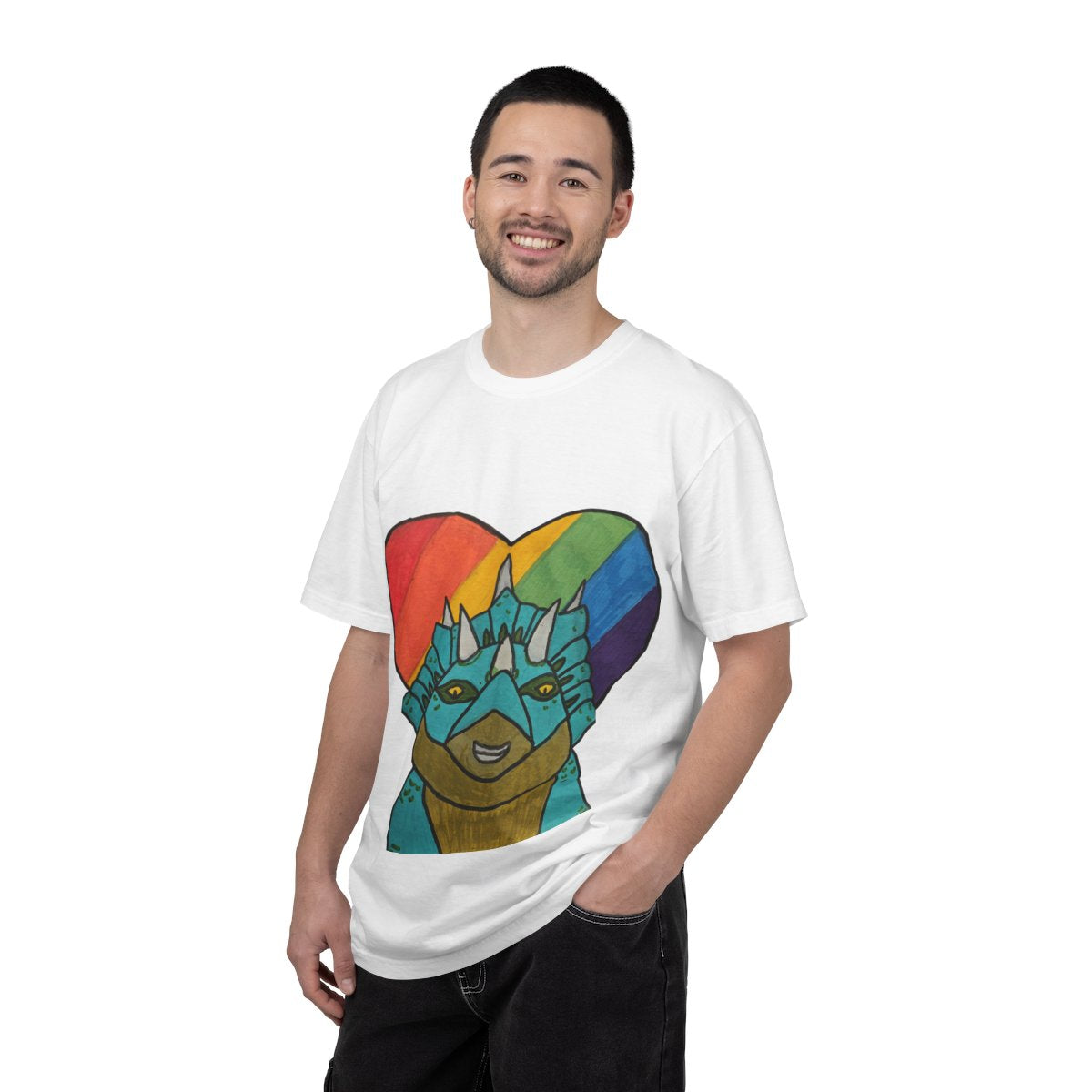 Dino Roar | Cera the Triceratops Pride Unisex Softstyle T-Shirt