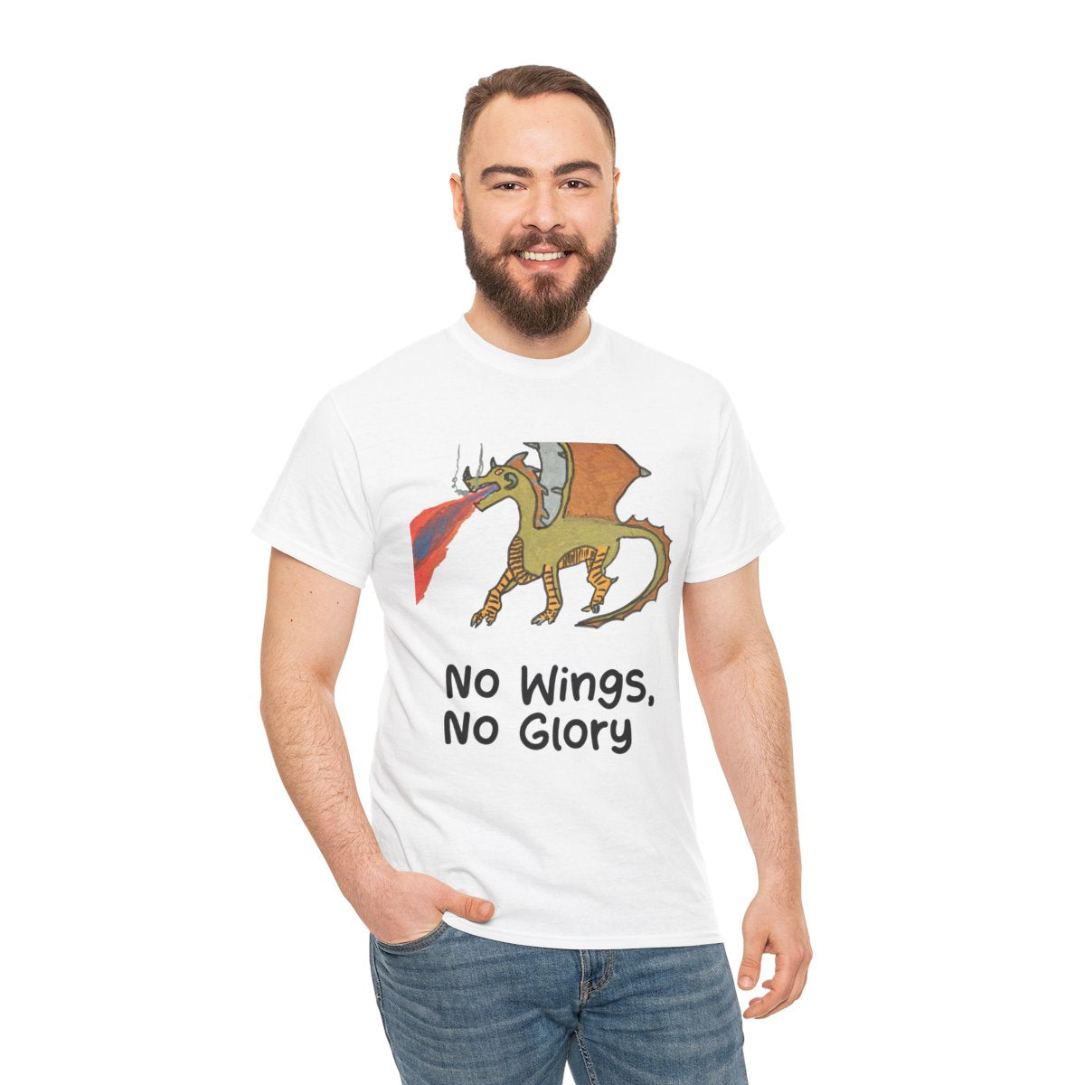 No Wings No Glory Unisex Heavy Cotton Tee