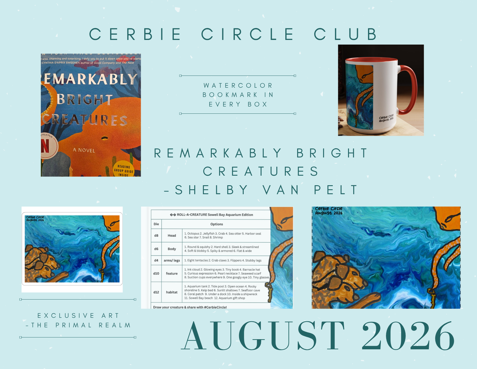 The Cerbie Circle Book Club — August 2026