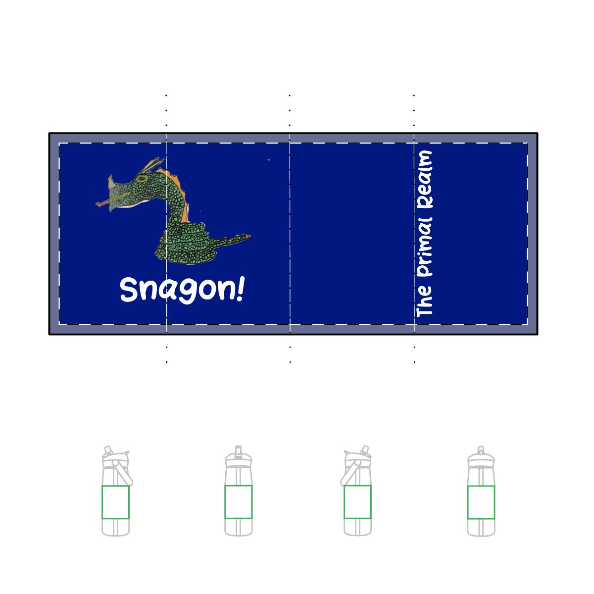 Snagon! 25oz Flip Straw Bottle — Whimsical Fantasy Creature Reusable Water Bottle