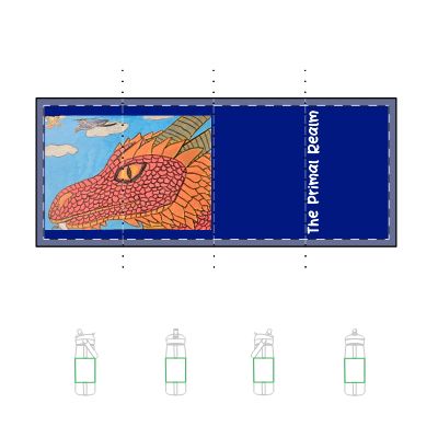 Dragon Sky 25oz Flip Straw Bottle — Fantasy Dragon Reusable Water Bottle