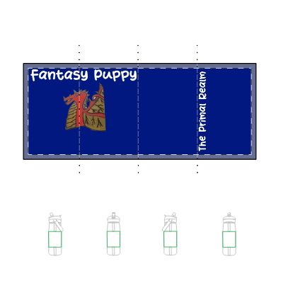 Fantasy Puppy 25oz Flip Straw Bottle — Whimsical Dog Fantasy Reusable Water Bottle