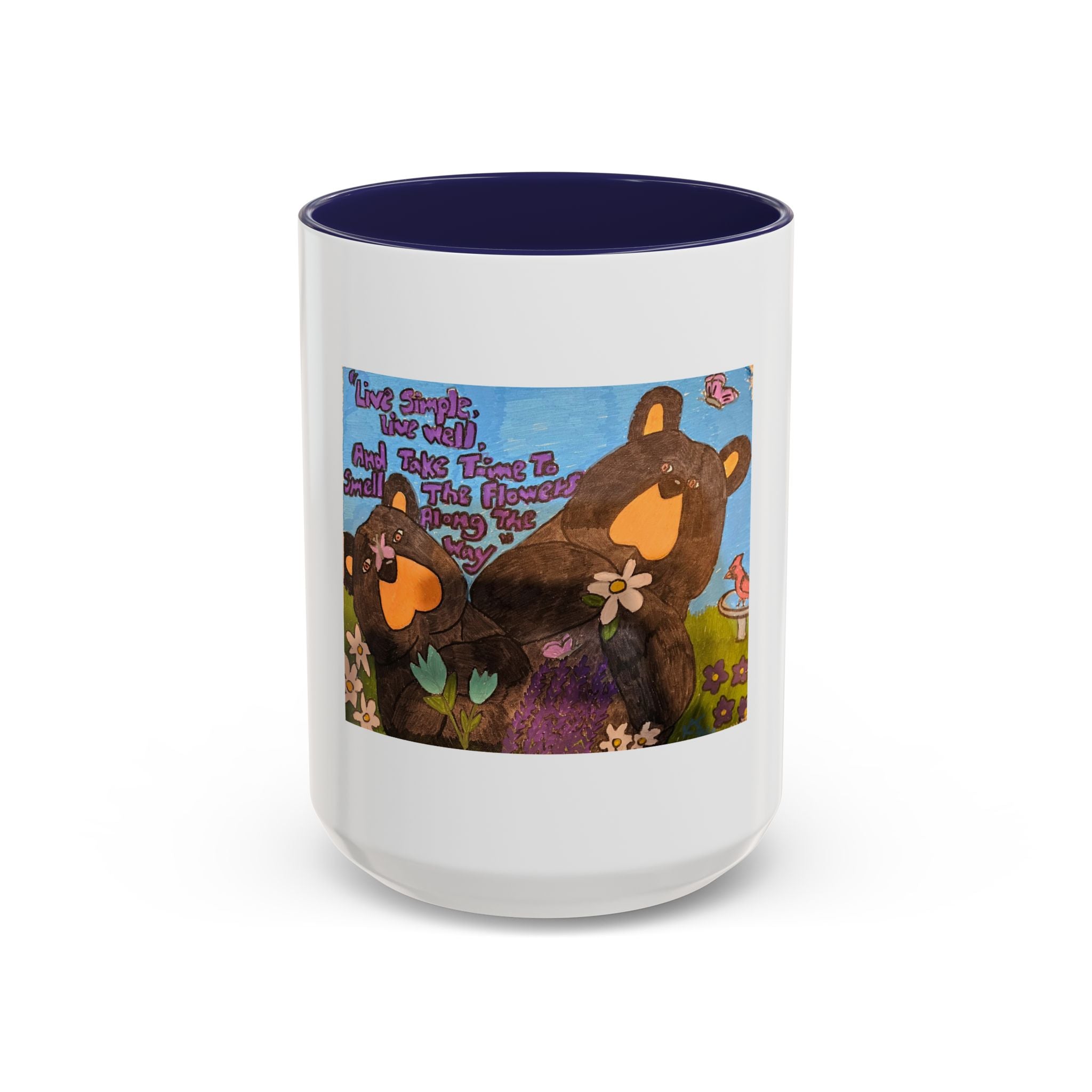 Whimsy Grr | Live Simply Accent Mug — Daisy & Tulip (11oz & 15oz)