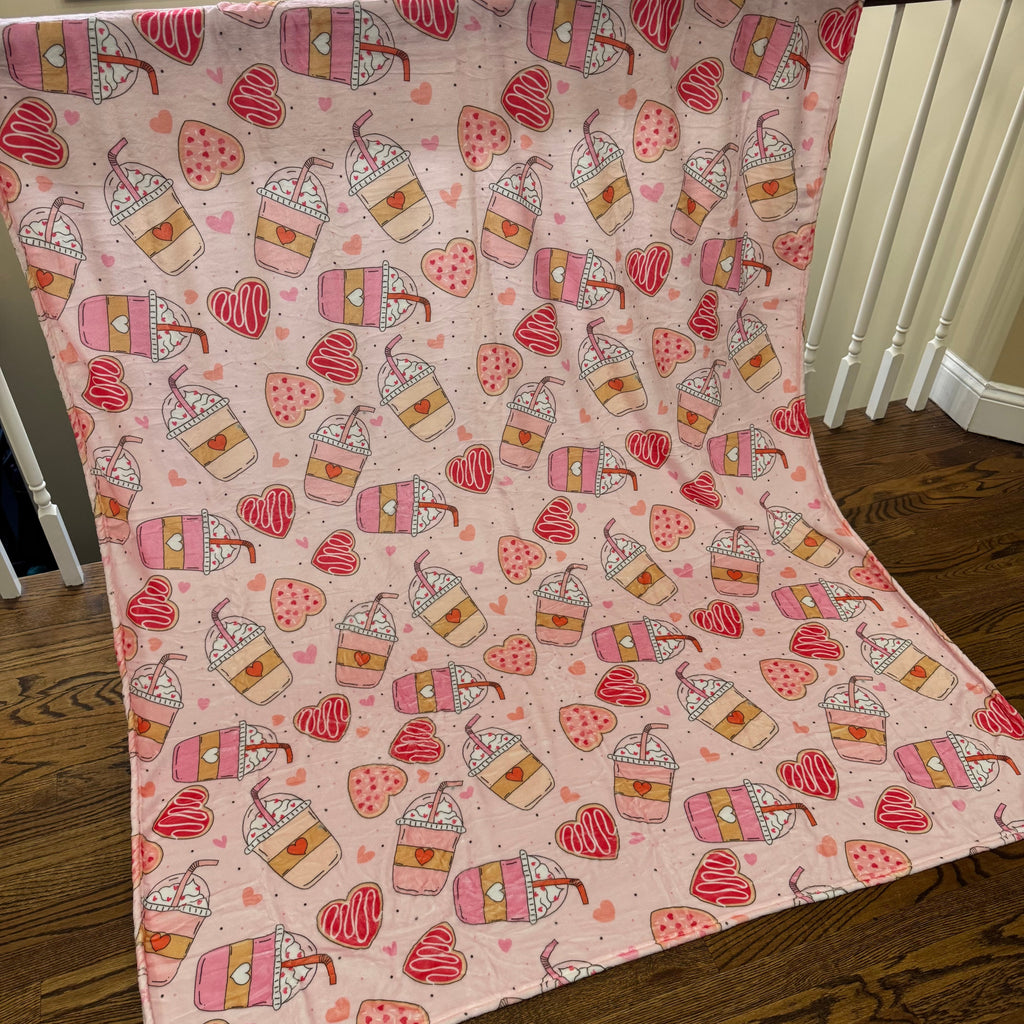 Blanket - Coffee Hearts