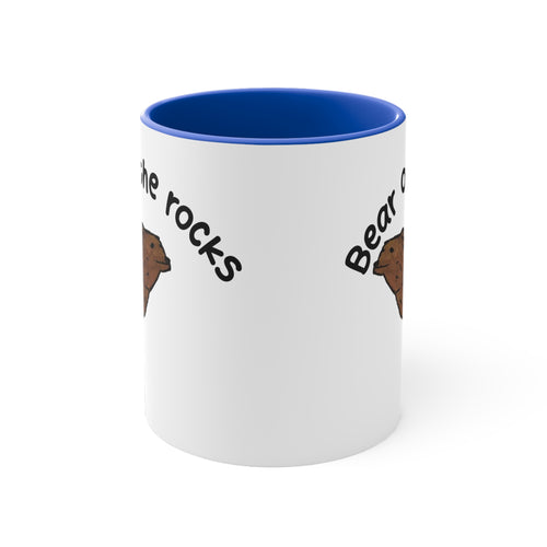 Bear on the Rocks 11oz Accent Mug — Rustic Nature Coffee Cup