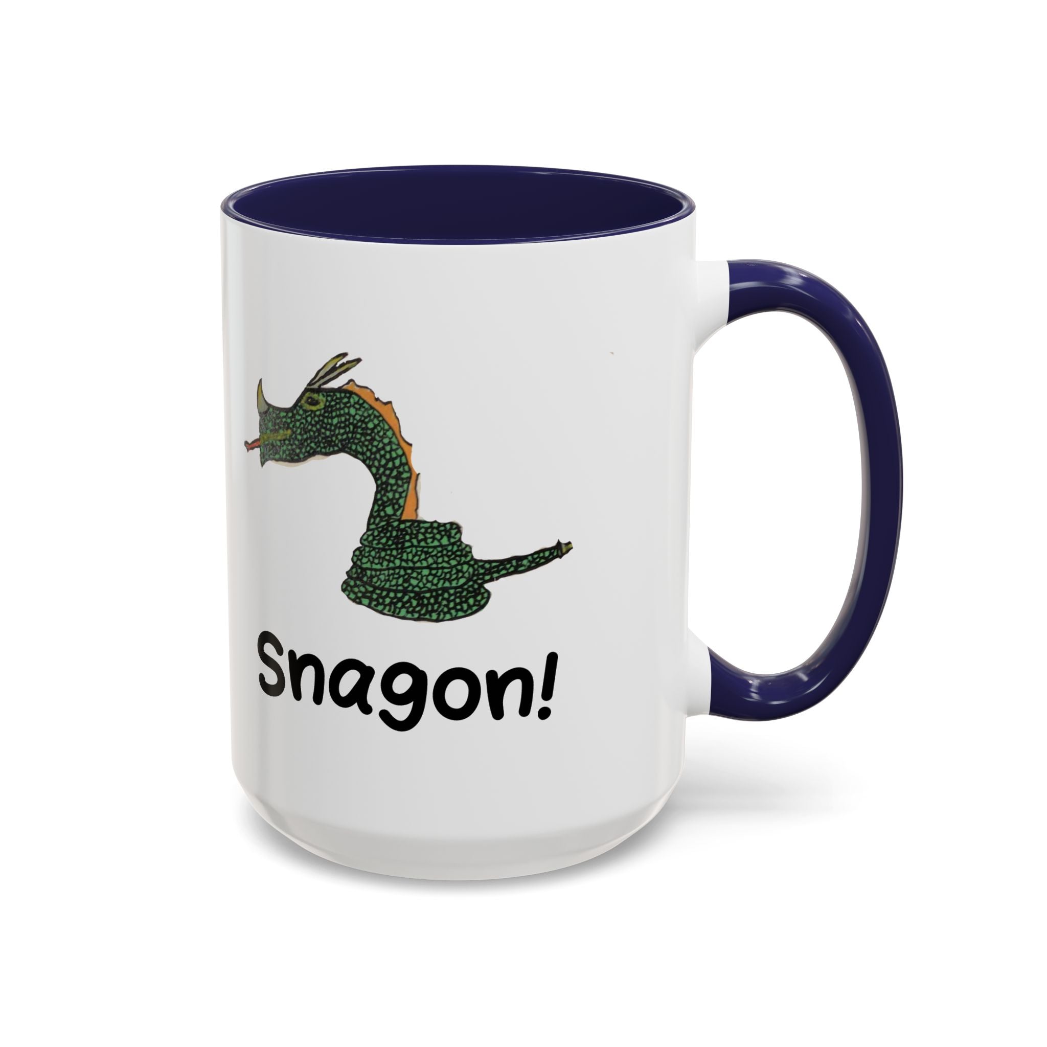 Snagon! Dragon Coffee Mug — Funny Fantasy Accent Mug (11/15oz)