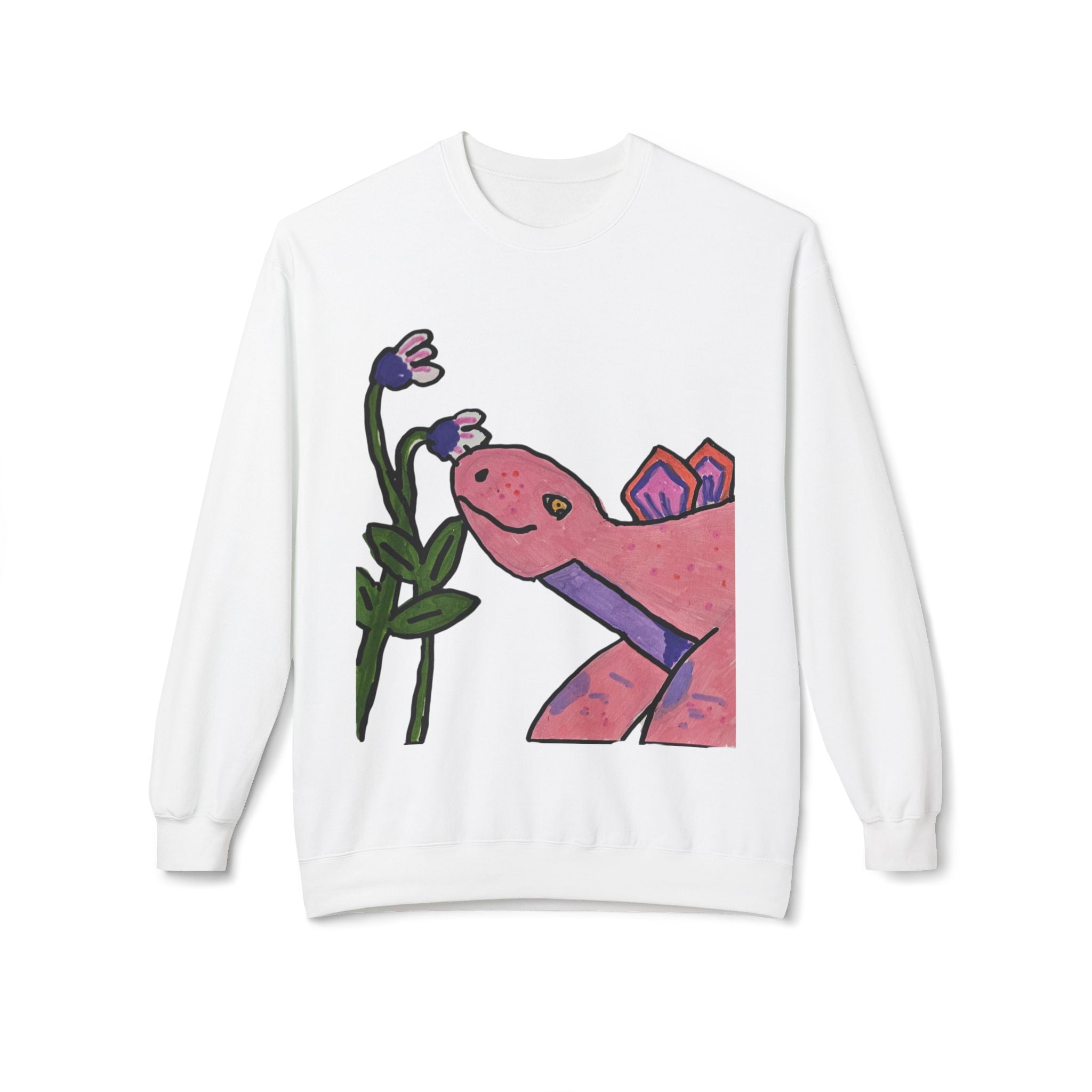 Pink Stegosaurus Crewneck Sweatshirt