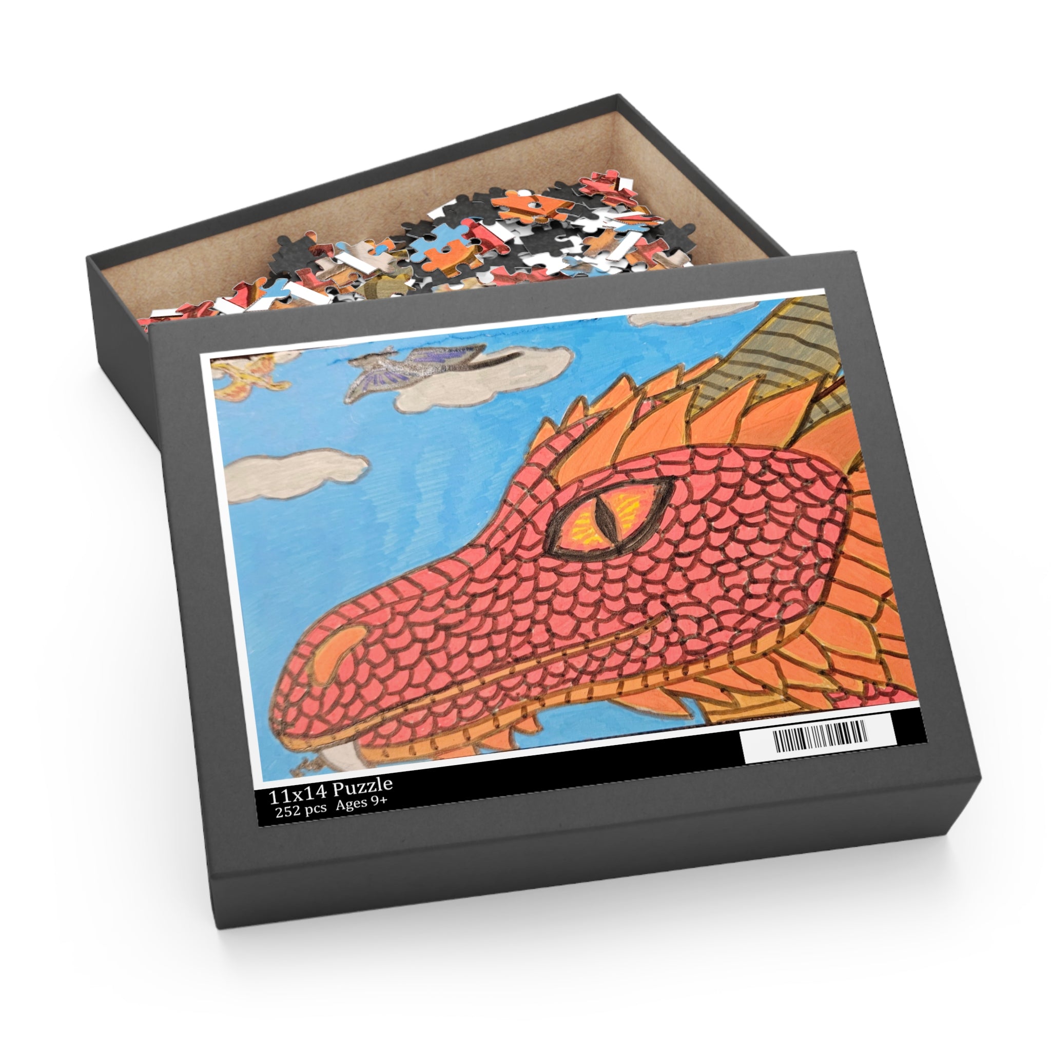 Dragon Sky Jigsaw Puzzle – Colorful Fantasy Art Puzzle (120/252/500 pcs)