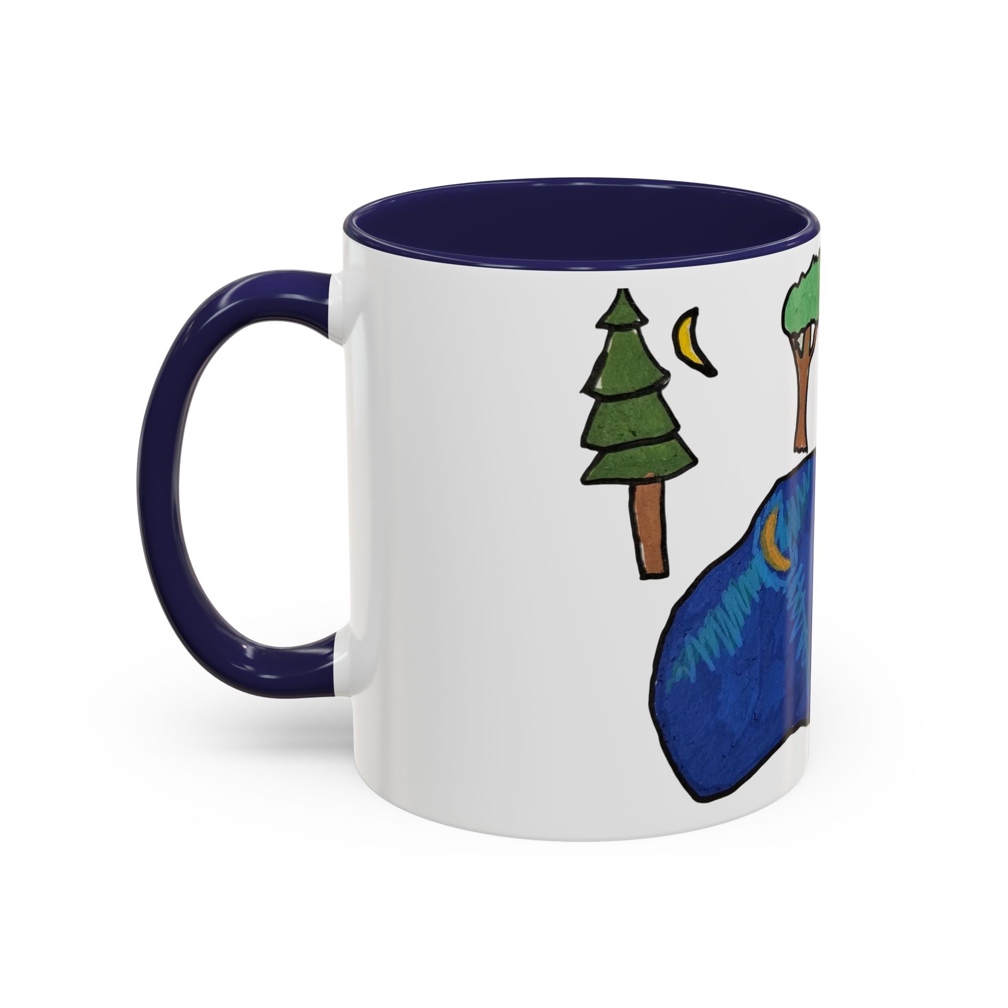 Wyvern Accent Mug (11oz & 15oz) — Fantasy Dragon Art Coffee Mug