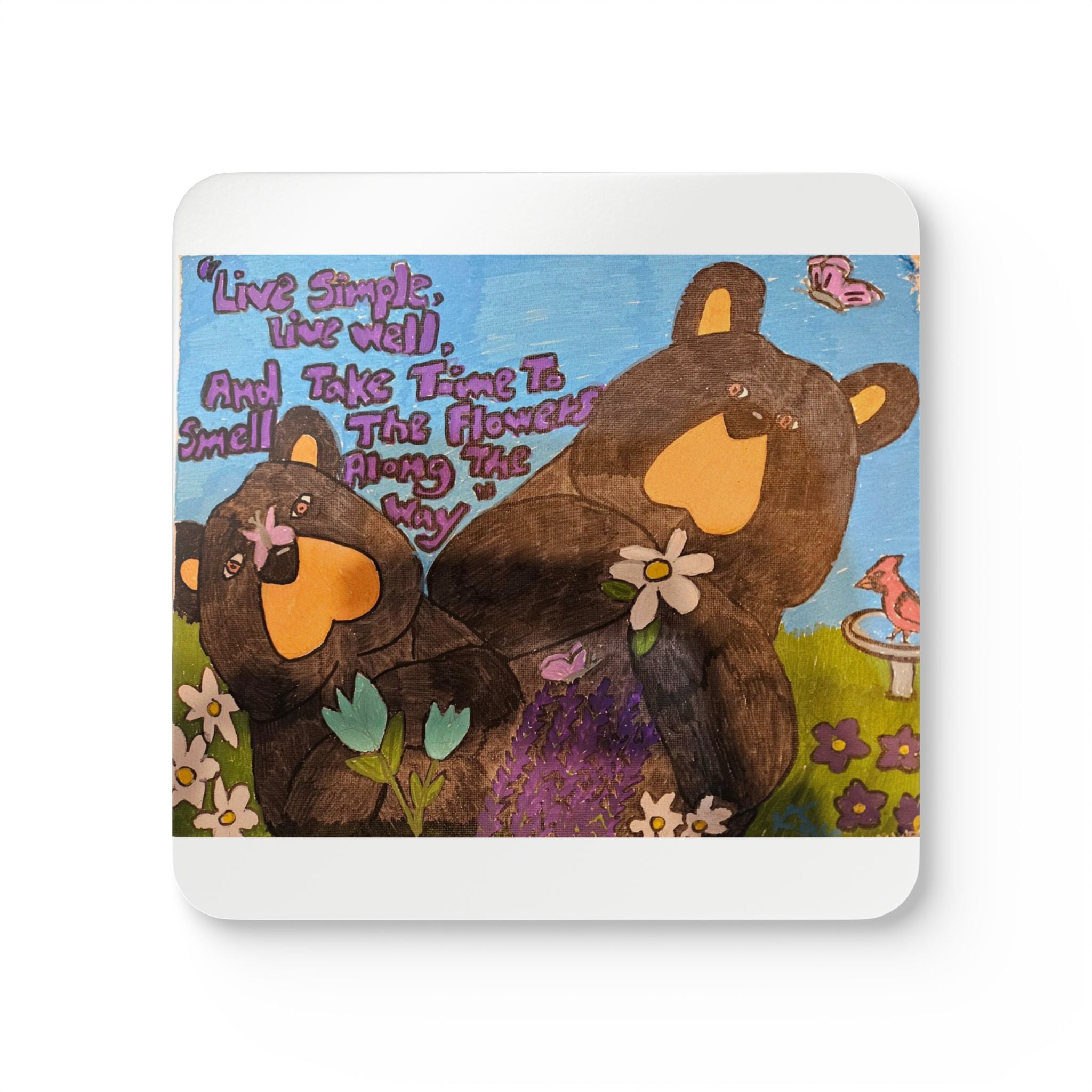 whimsy grr Corkwood Coaster Set
