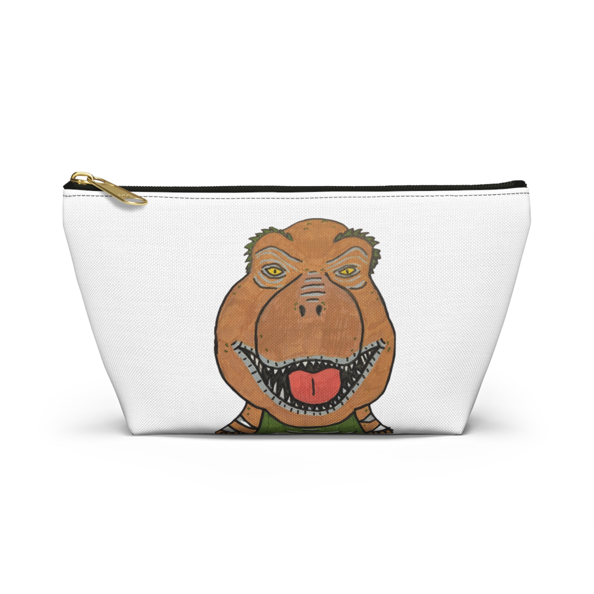 Rexalty the Tea Rex Accessory Pouch — Funny Dinosaur Makeup & Travel Bag