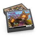 Bear Family Puzzle – "Live Simple, Live Well" Floral Jigsaw (120/252/500 pcs)