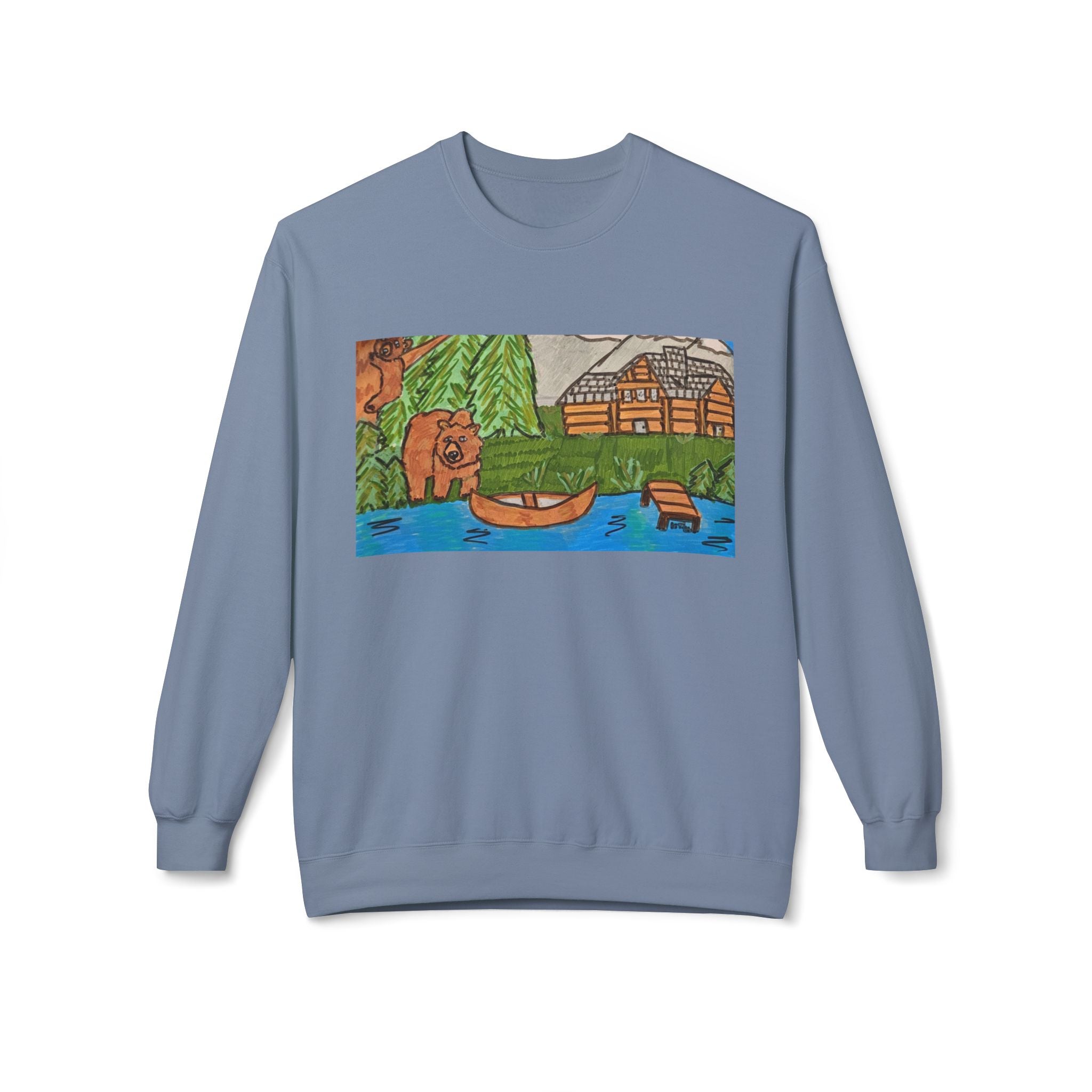 Whimsy Grr | Bugsy the Cabin Bear Crewneck Sweatshirt