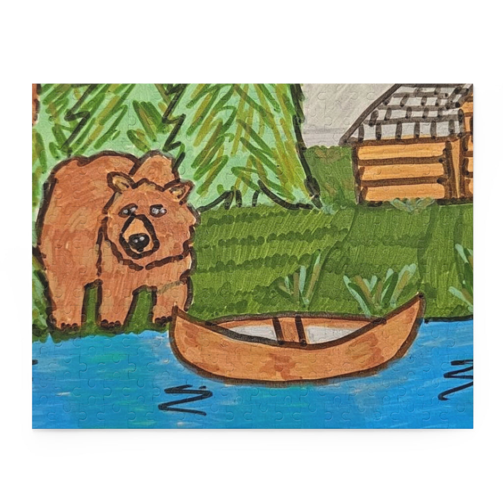 Whimsy Grr | Cabin Bear Puzzle (120, 252, 500-Piece)