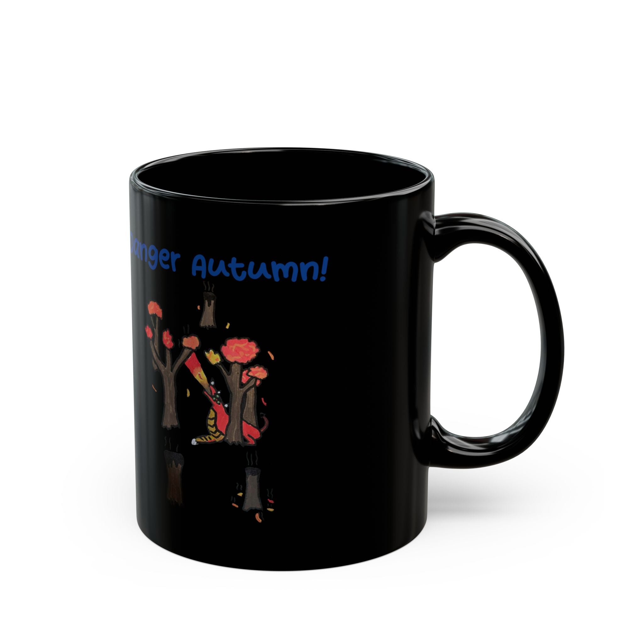 Fantasy Puppy Danger Autumn Fall Mug (11oz & 15oz)