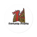 Fantasy Puppy Round Stickers, Indoor\Outdoor