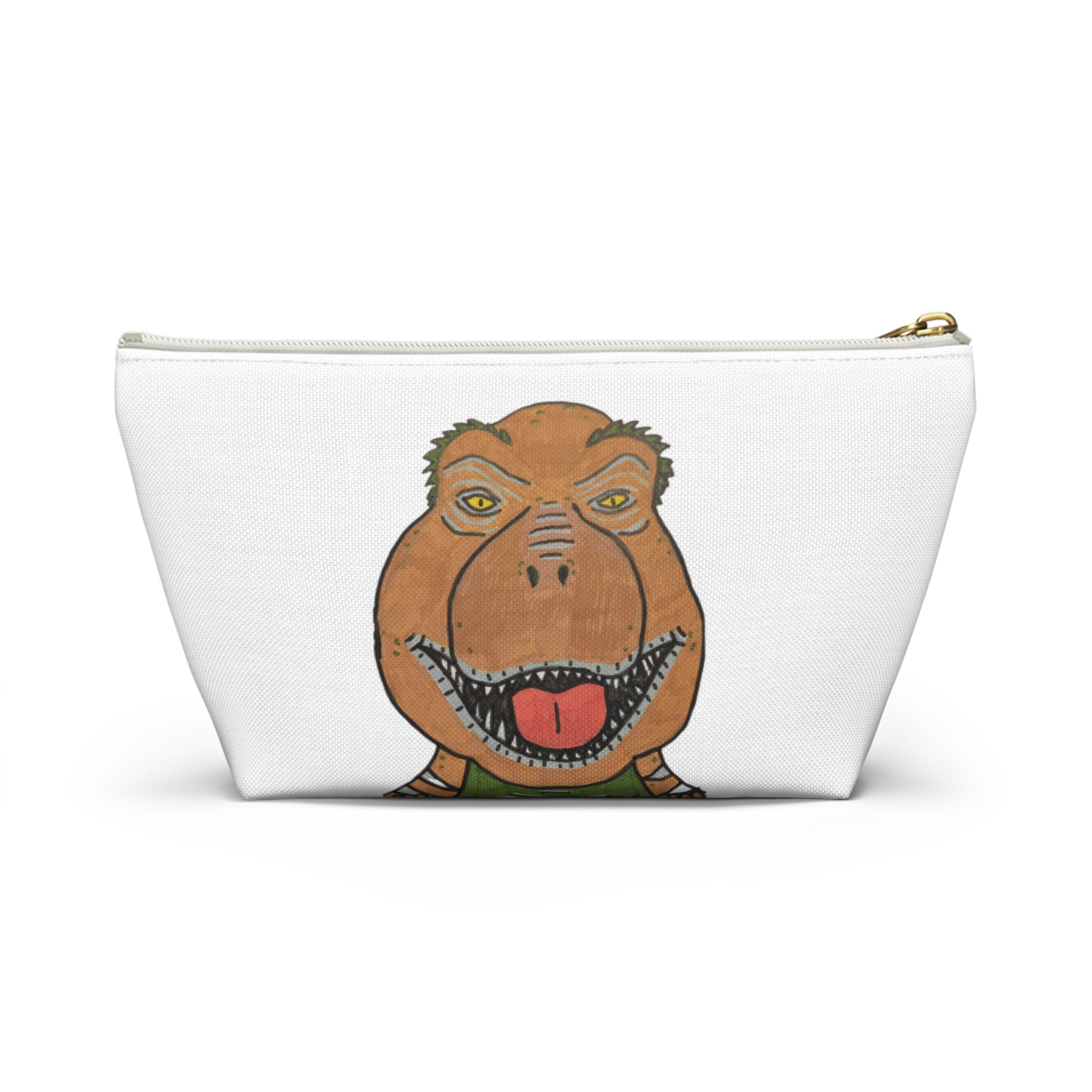 Rexalty the Tea Rex Accessory Pouch — Funny Dinosaur Makeup & Travel Bag