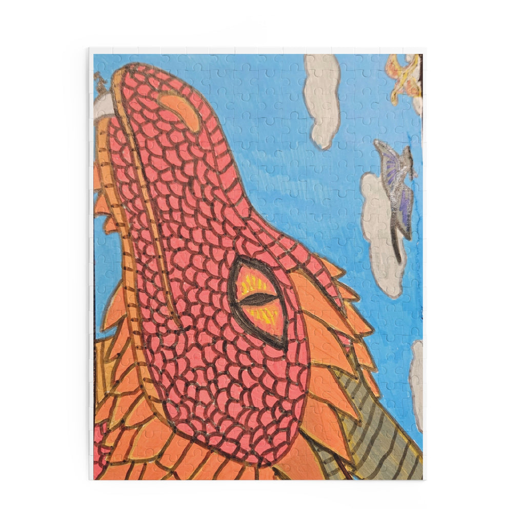 Dragon Sky Jigsaw Puzzle – Colorful Fantasy Art Puzzle (120/252/500 pcs)
