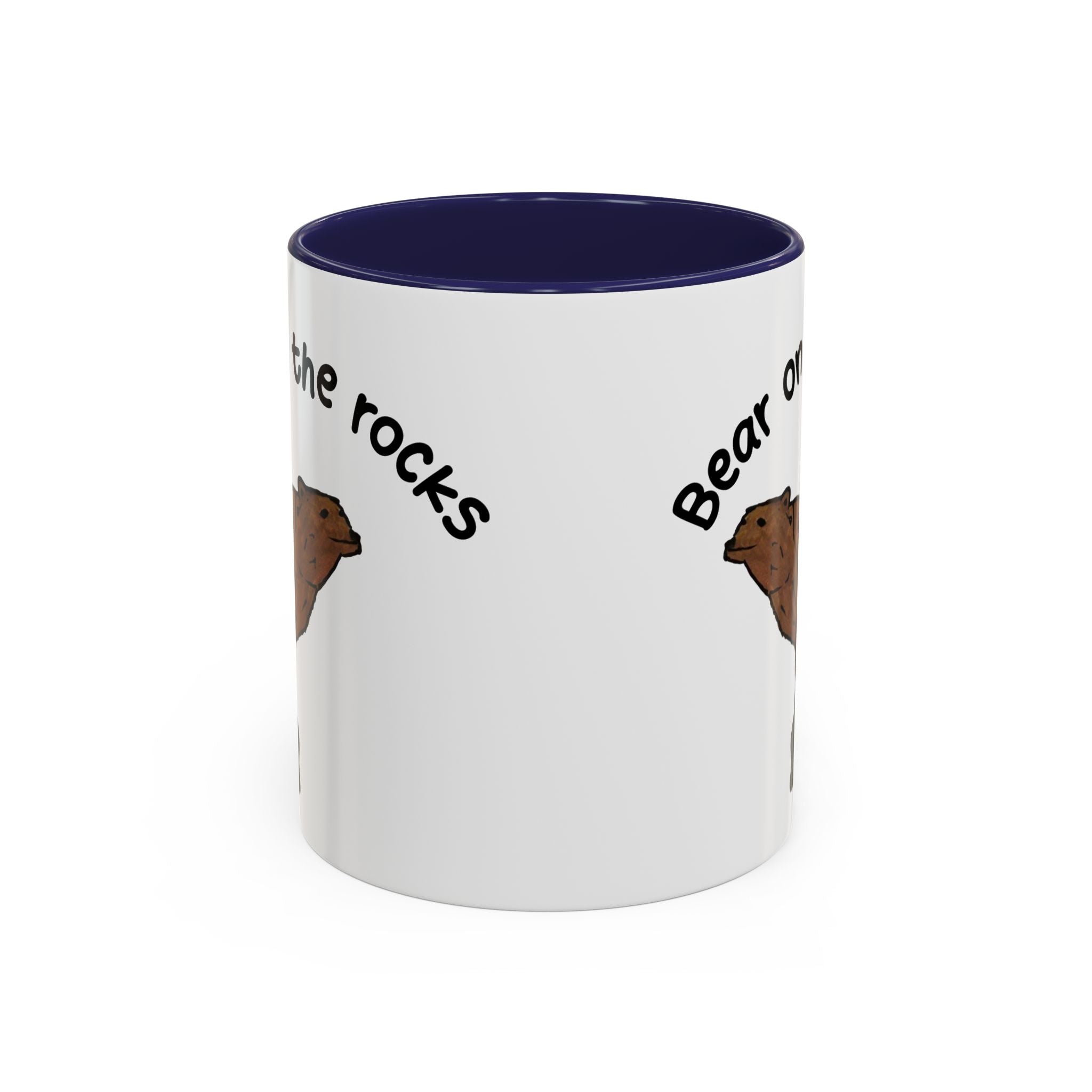 Rocky | Bear on the Rocks Accent Mug (11oz & 15oz) — Whimsy Grr