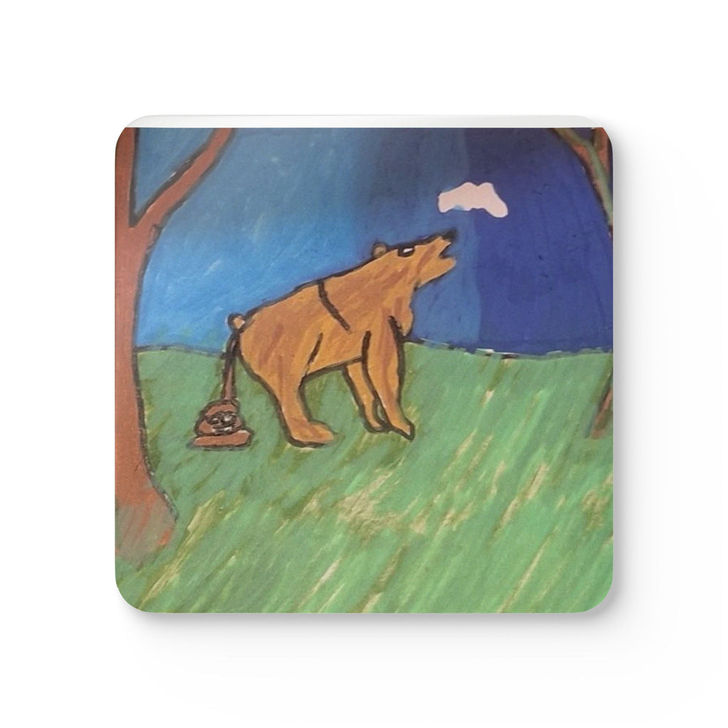 Whimsy Grr | Bear in the Woods Cork Coaster Set