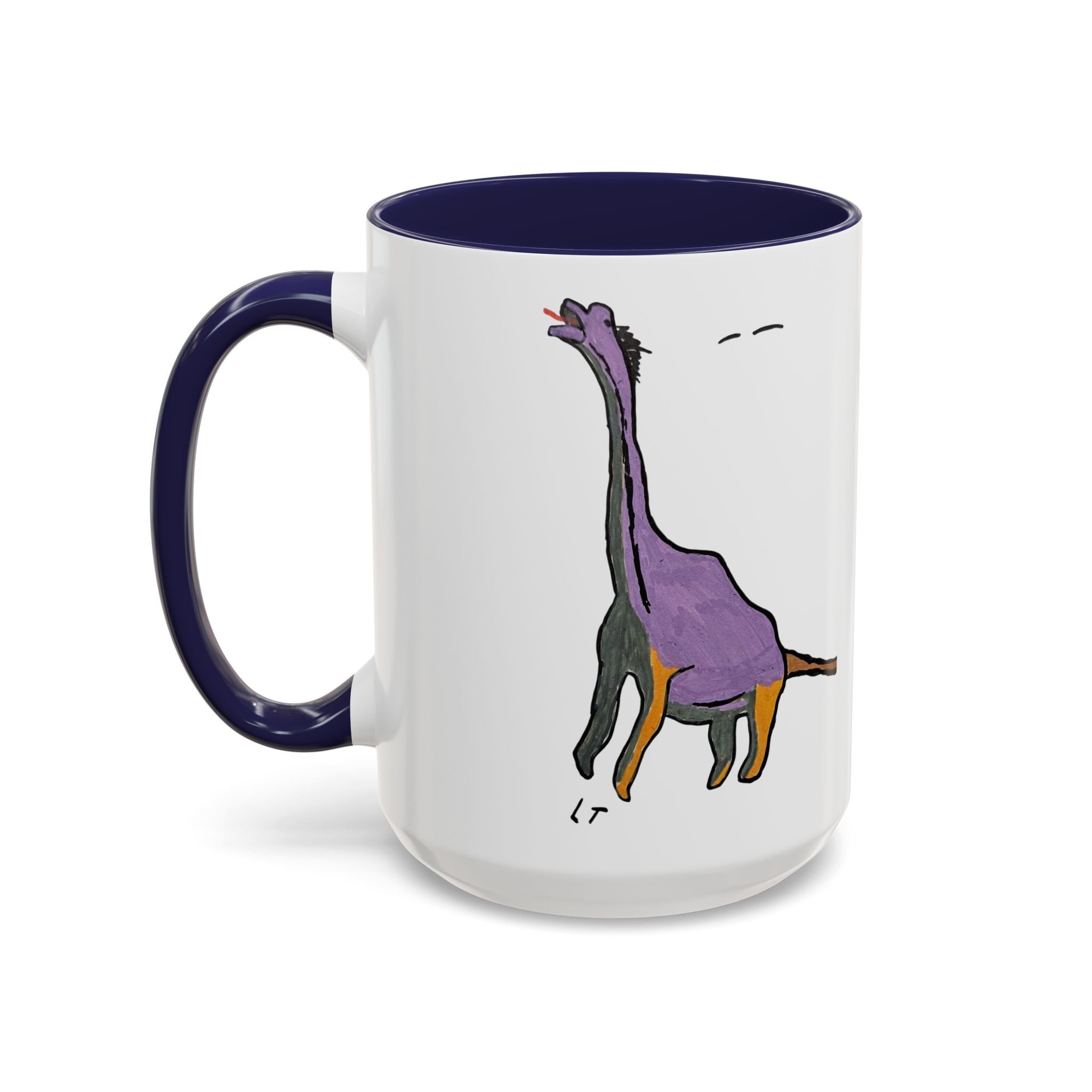 Brachy the Brachiosaurus Accent Mug (11oz & 15oz) — Whimsical Dino Coffee Mug