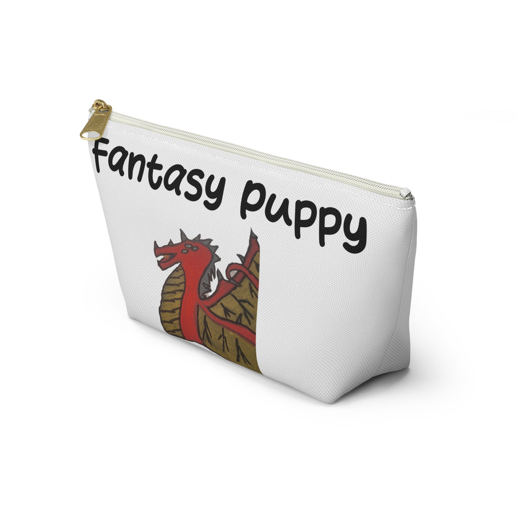 Fantasy Puppy Accessory Pouch — Whimsical Dog Fantasy Makeup & Travel Bag
