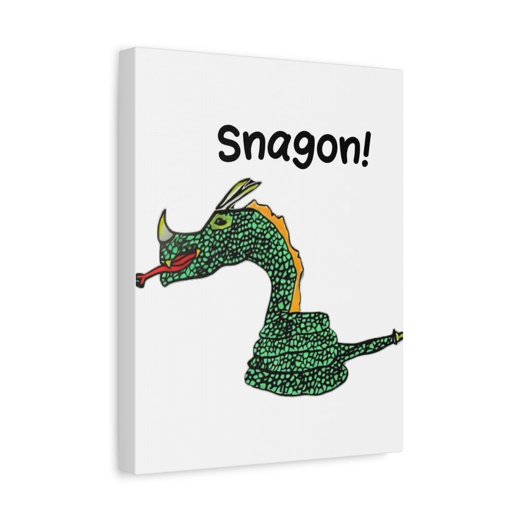 Snagon! Matte Canvas Art — Whimsical Fantasy Creature Wall Decor, Stretched
