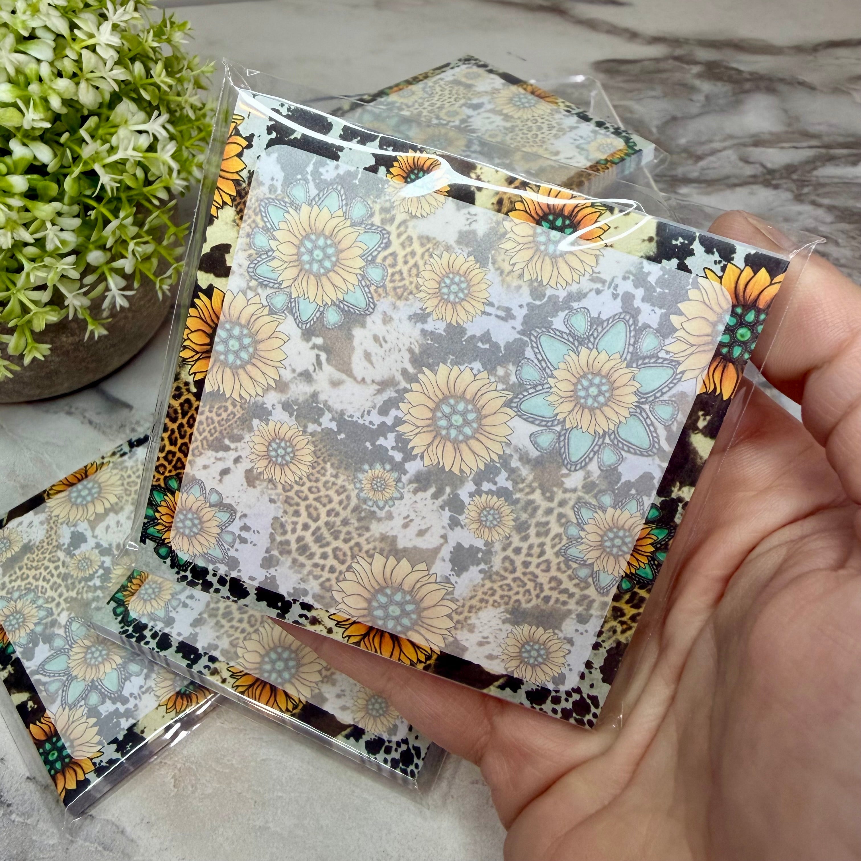 The Sticky Note Collection - Turquoise Sunflower
