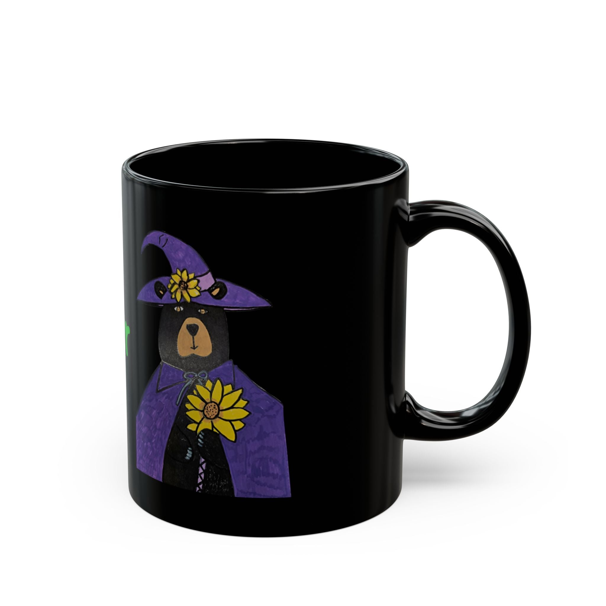 Sunshine Sunflower Witch Halloween accent mug 11 and 15oz