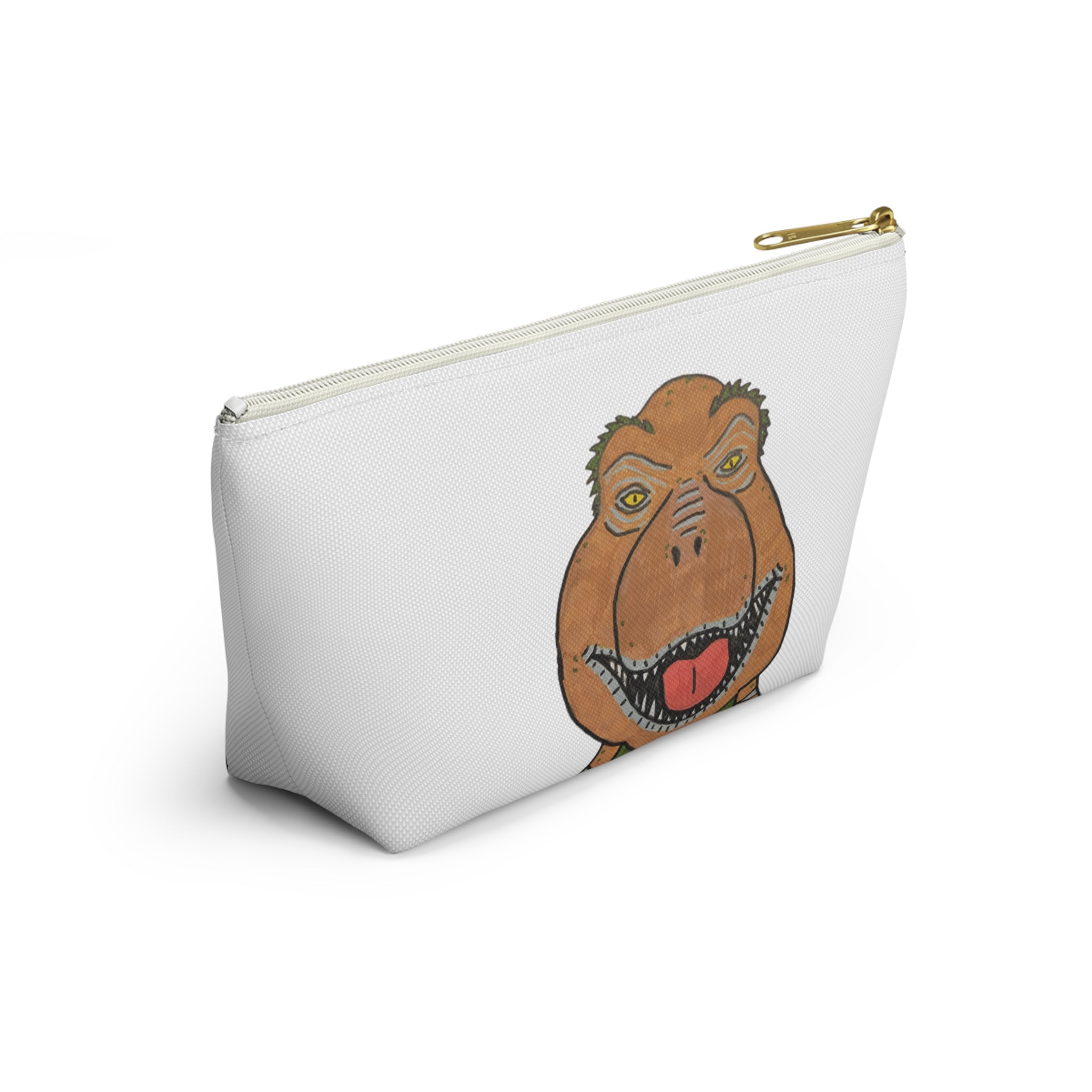 Rexalty the Tea Rex Accessory Pouch — Funny Dinosaur Makeup & Travel Bag