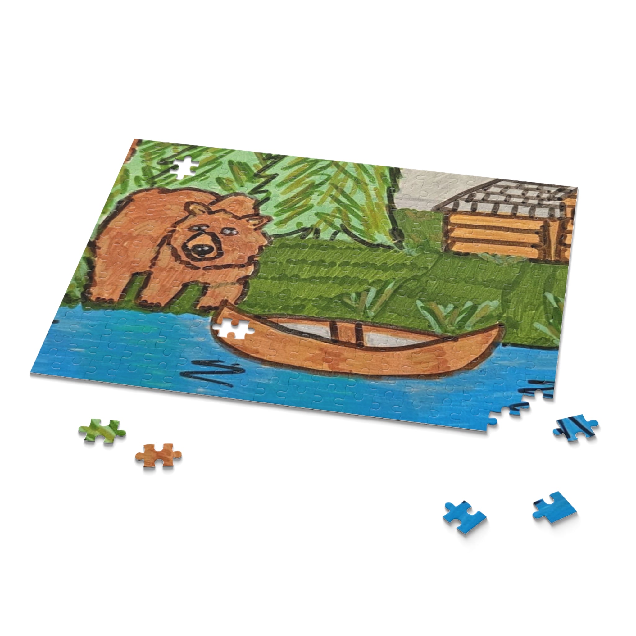 Whimsy Grr | Cabin Bear Puzzle (120, 252, 500-Piece)
